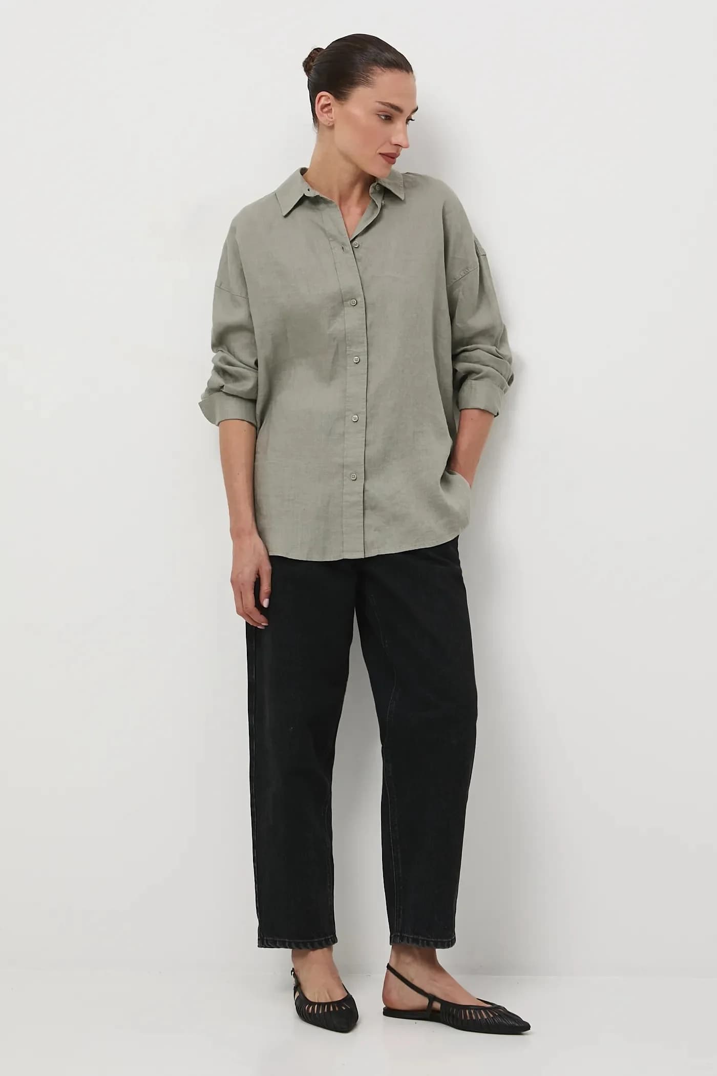 Льняная рубашка - фото 2