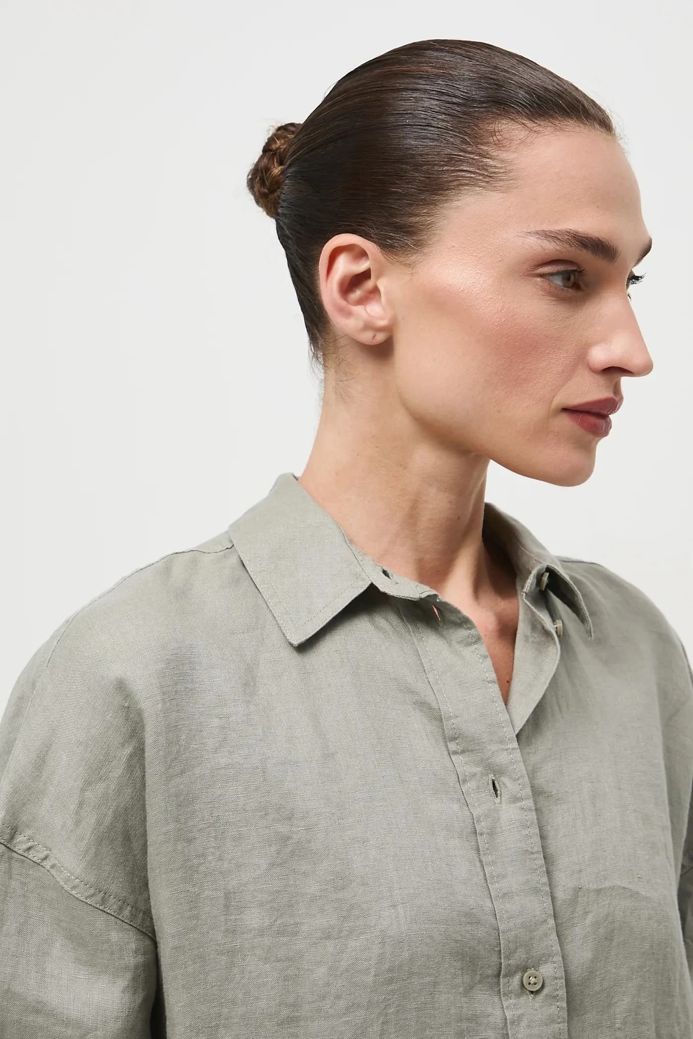 Льняная рубашка - фото 4