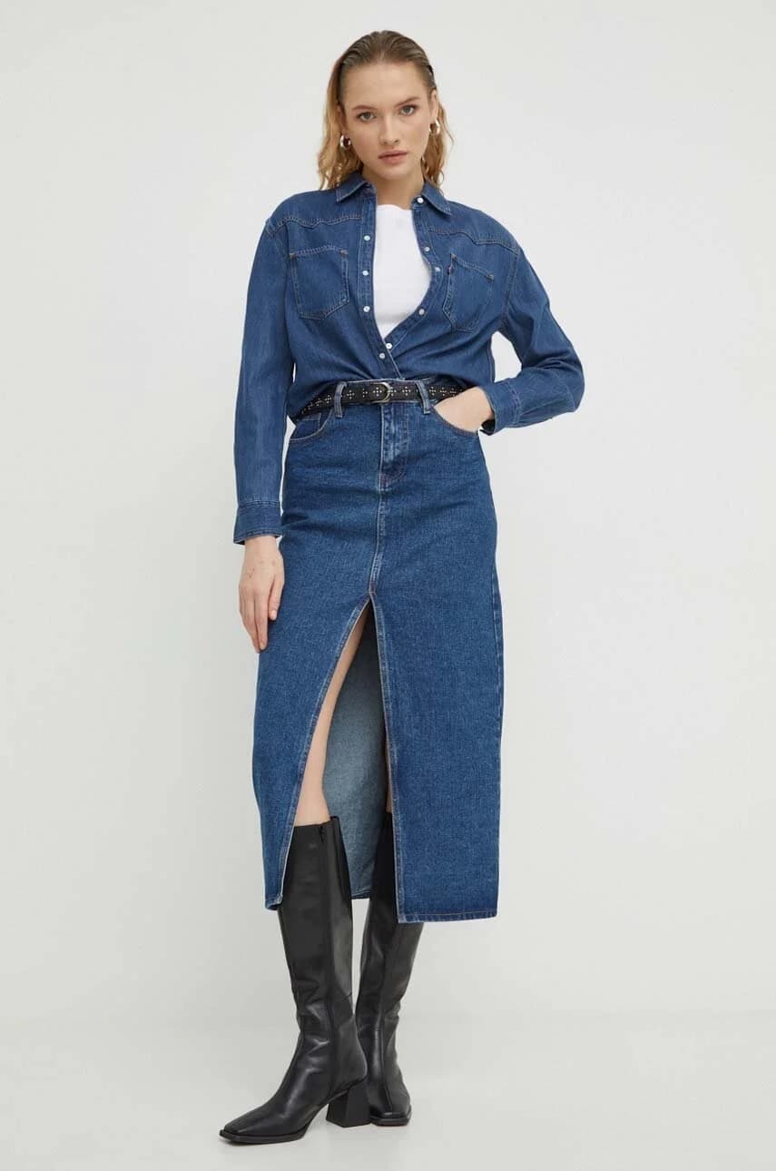 Джинсовая рубашка - фото 2