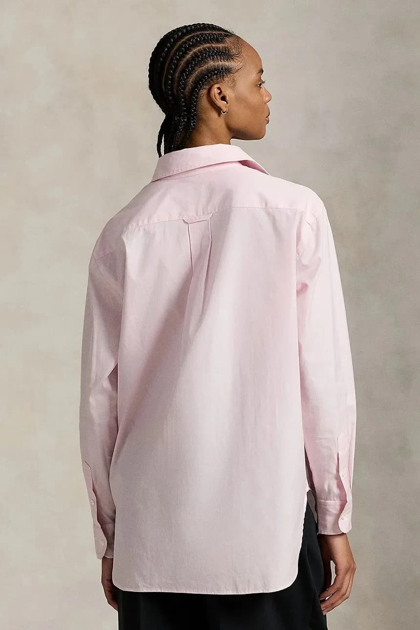 Легкая хлопковая рубашка с длинными рукавами - фото 2