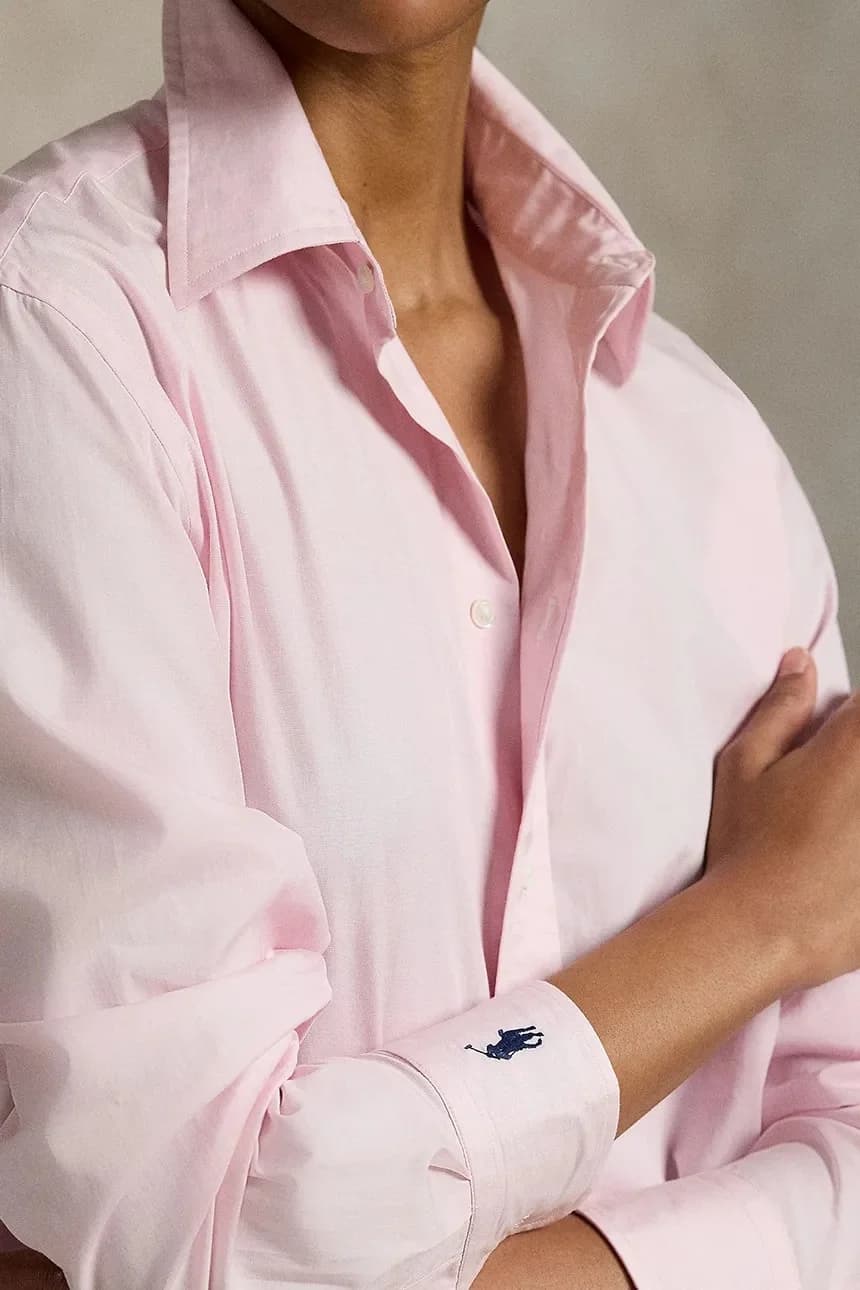 Легкая хлопковая рубашка с длинными рукавами - фото 4