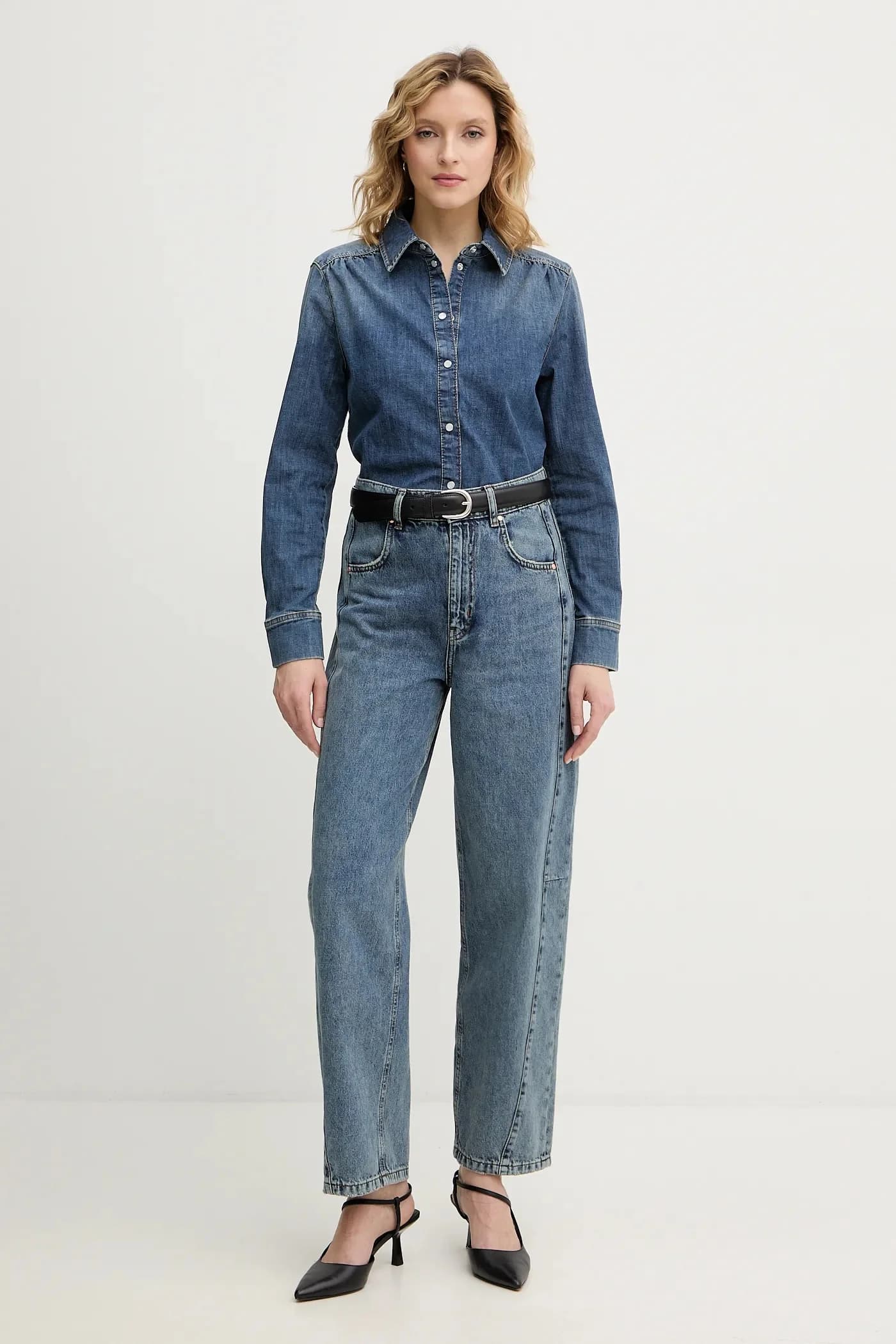 Джинсовая рубашка - фото 2