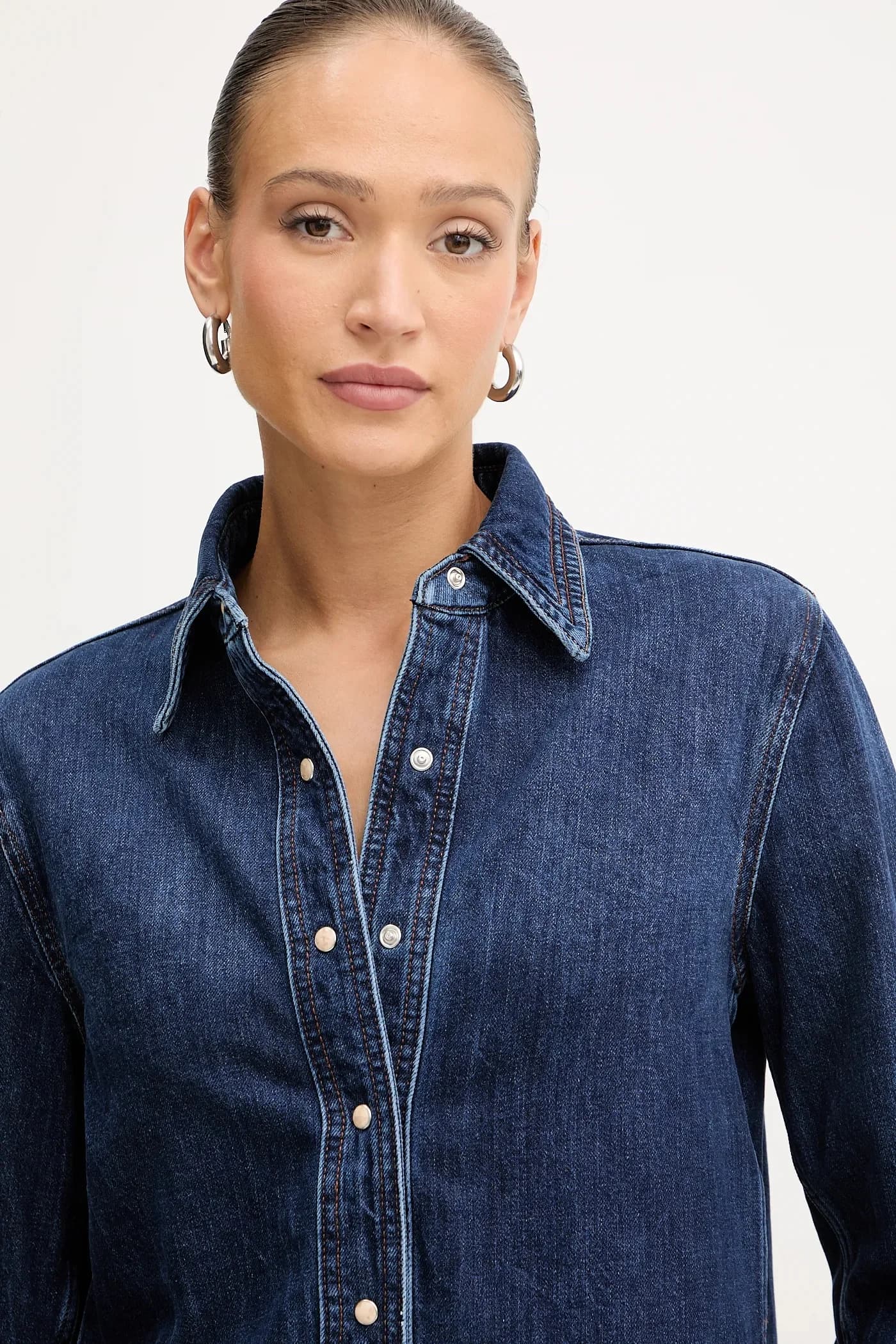 C_SHIRT LS джинсовая рубашка - фото 4