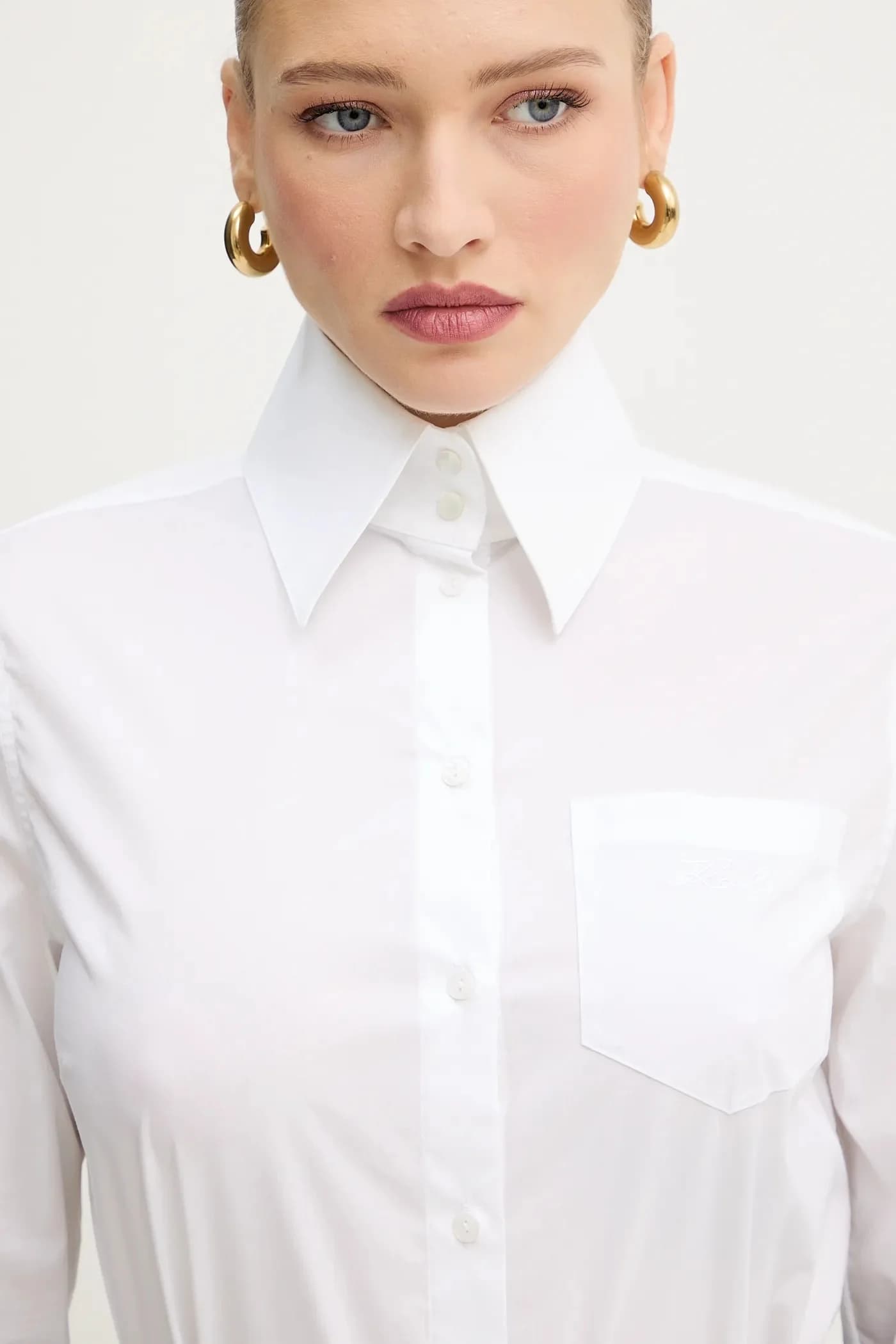 Рубашка из смесового хлопка - фото 4