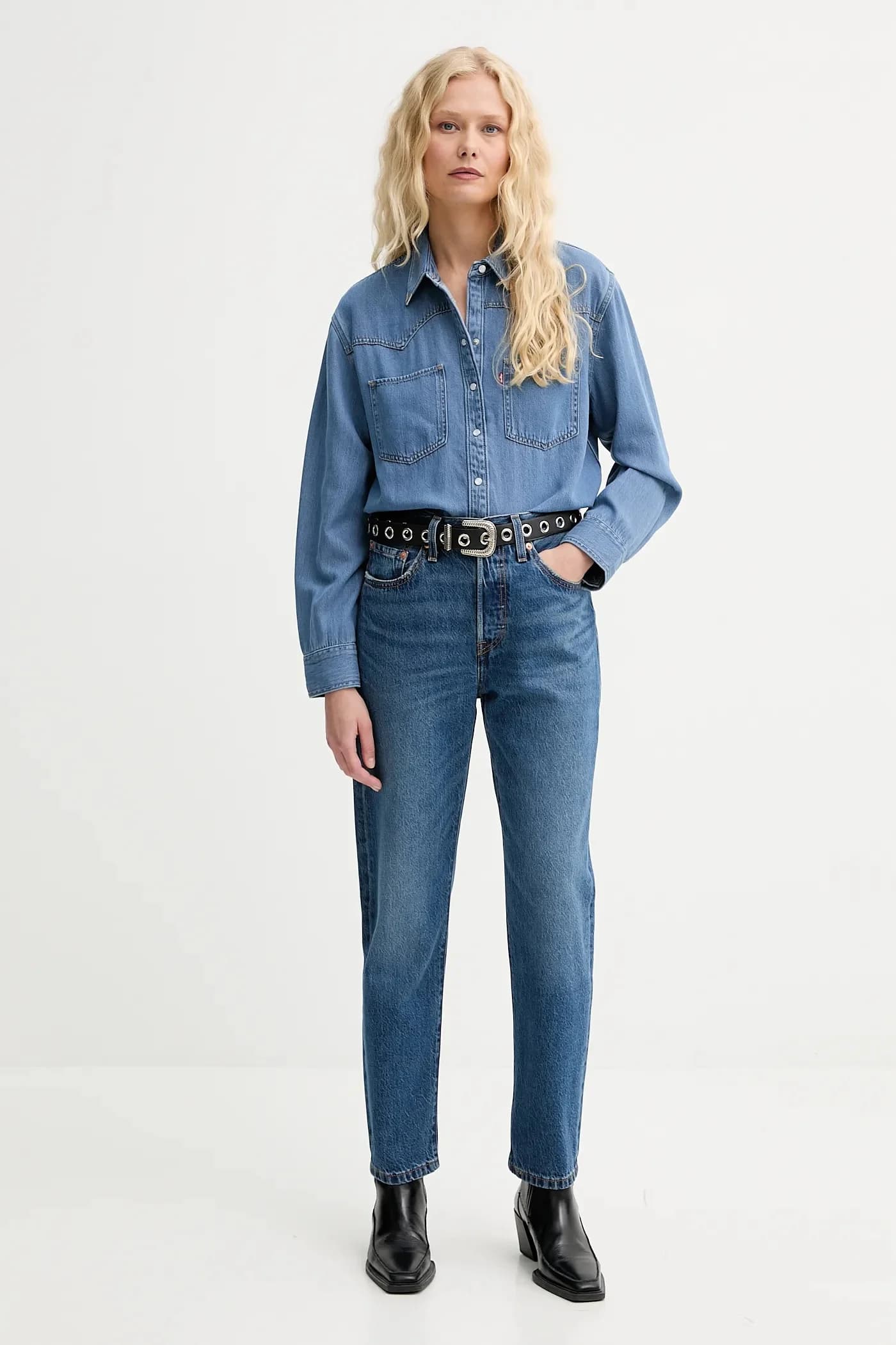 Джинсовая рубашка - фото 2