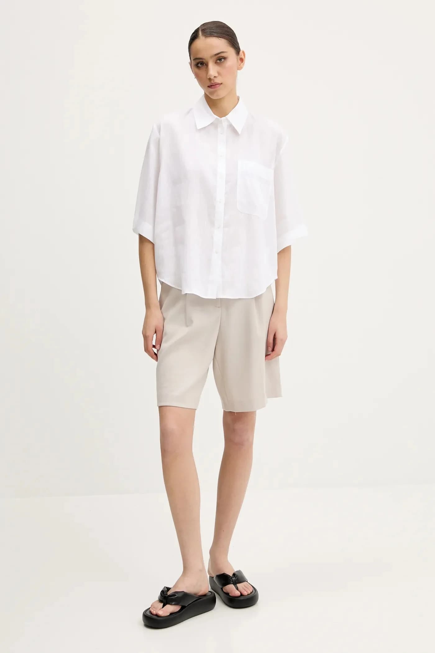 Льняная рубашка - фото 2