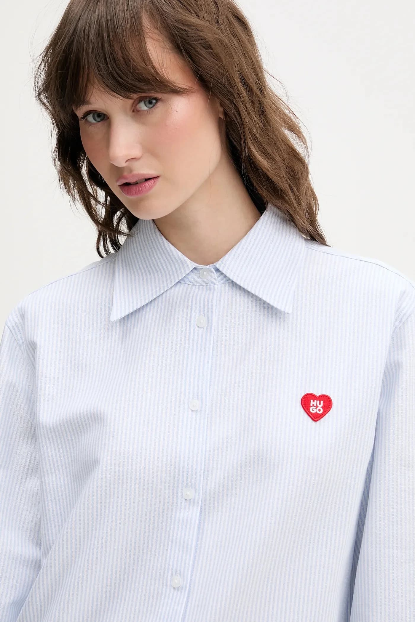 рубашка Erselia из хлопка - фото 4