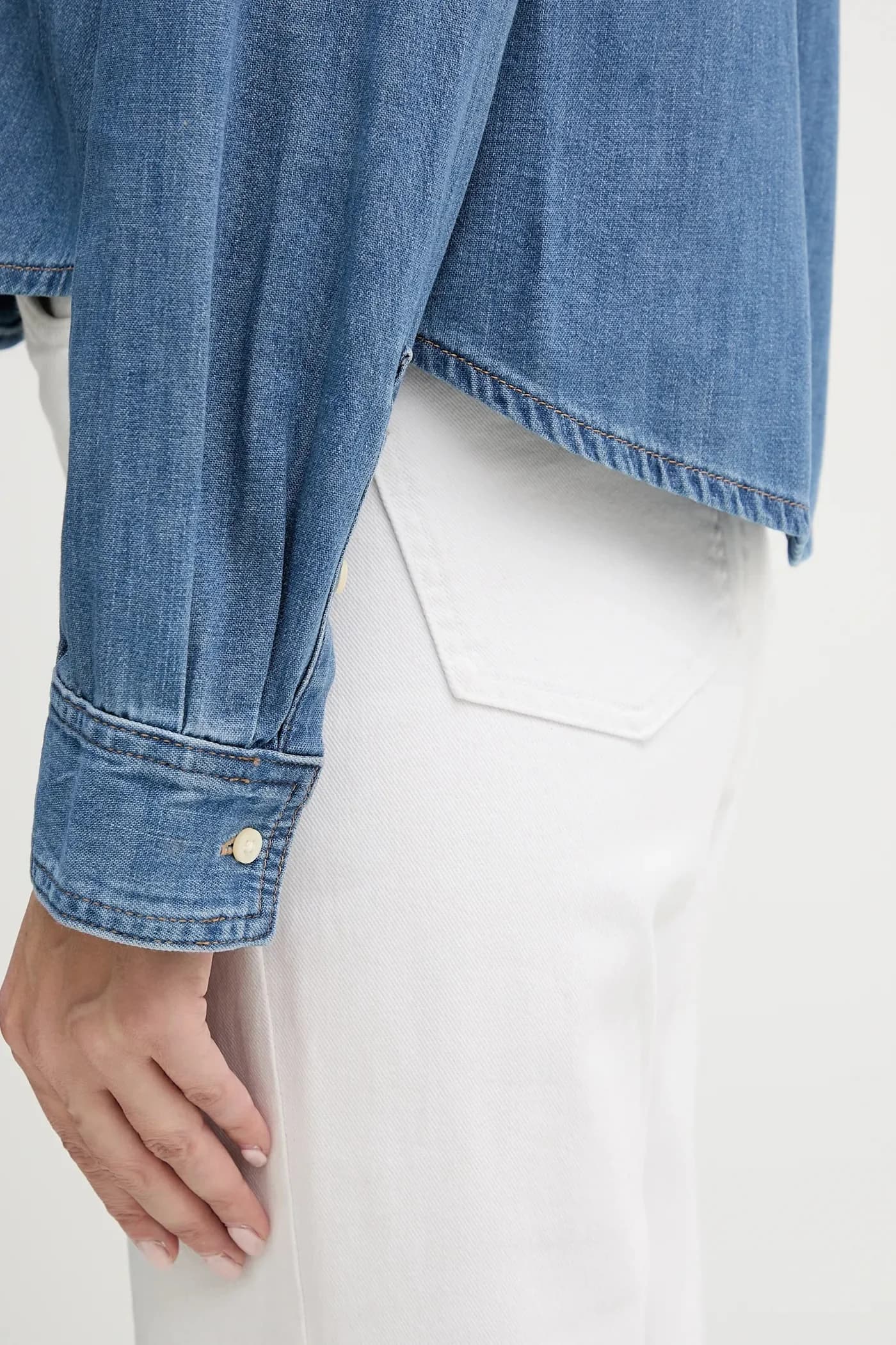 Джинсовая рубашка - фото 5