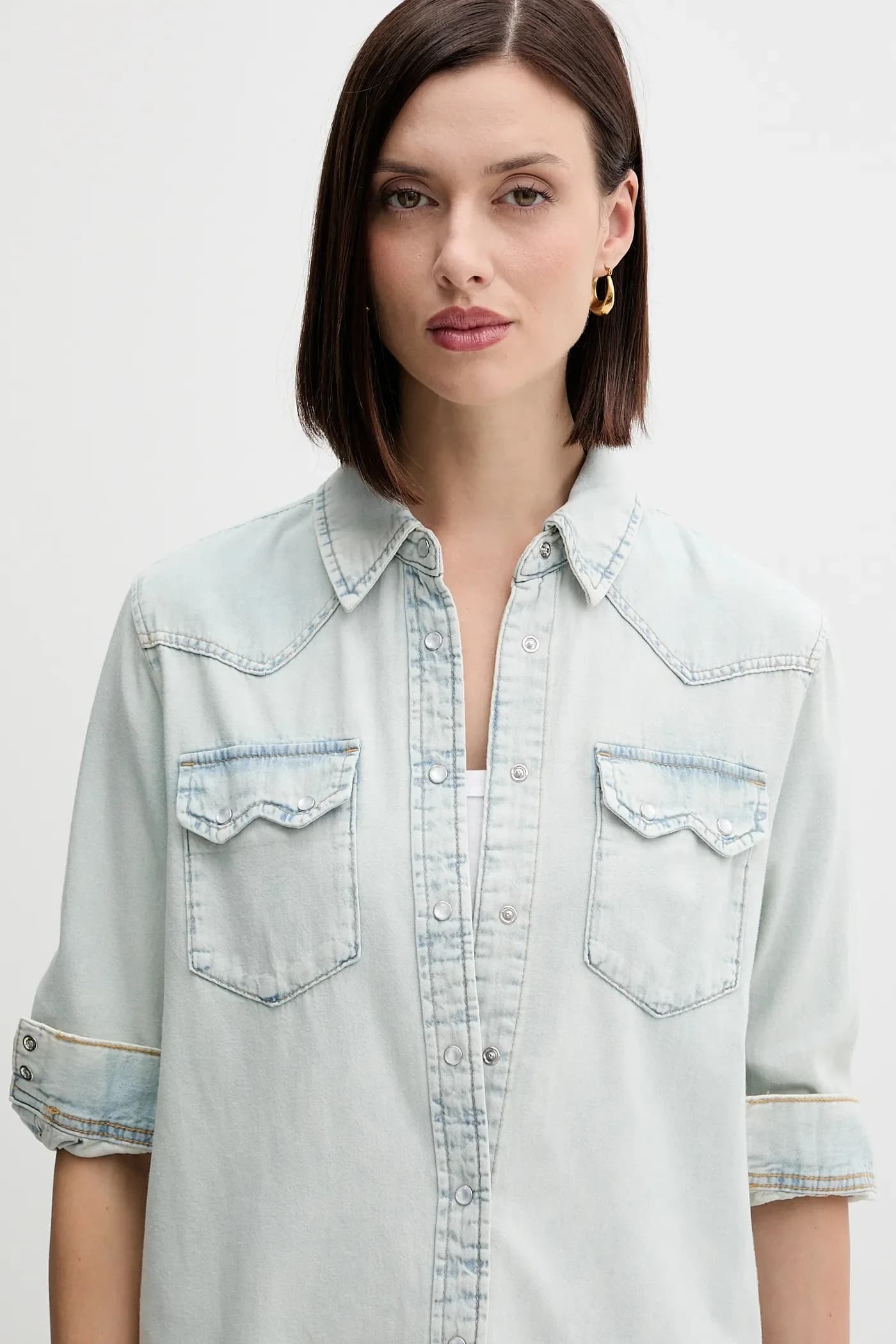 Джинсовая рубашка - фото 4