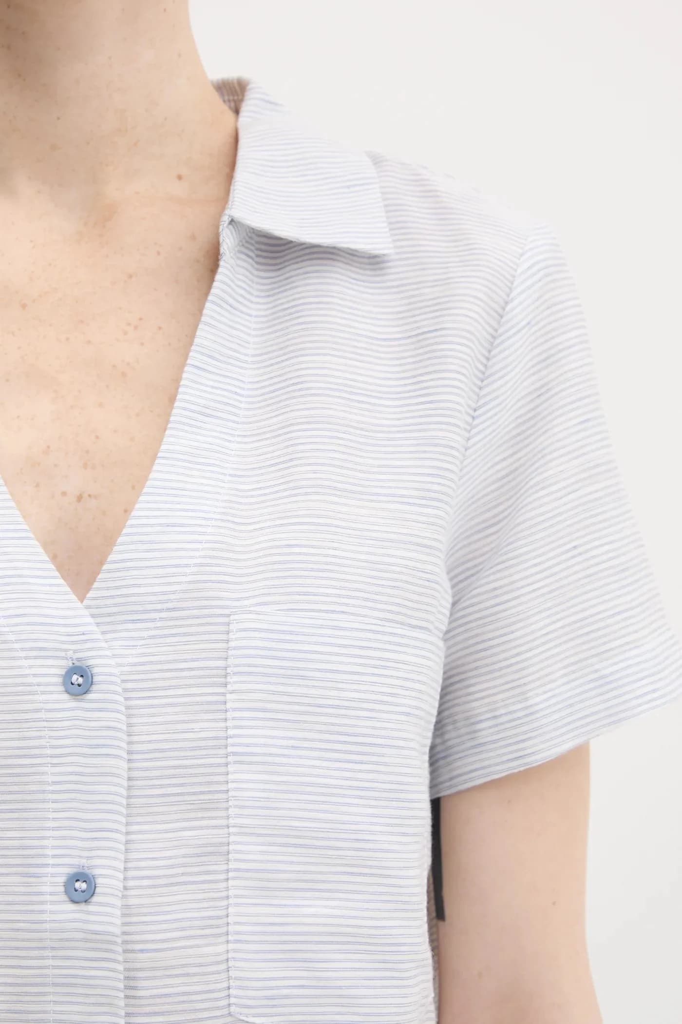 Рубашка из смесового льна - фото 5