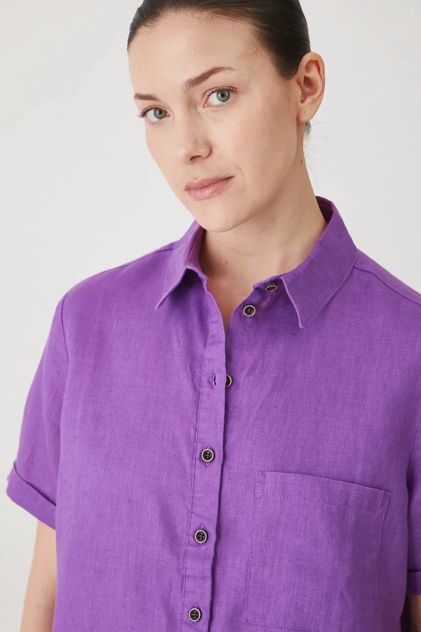 Льняная рубашка - фото 4