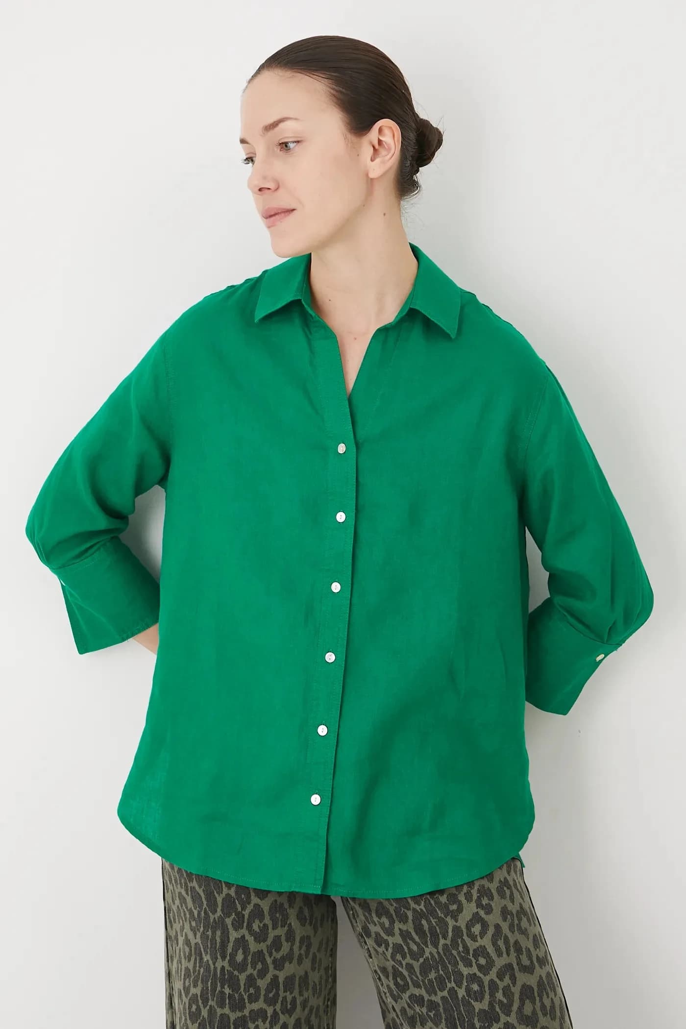 Льняная рубашка - фото 4