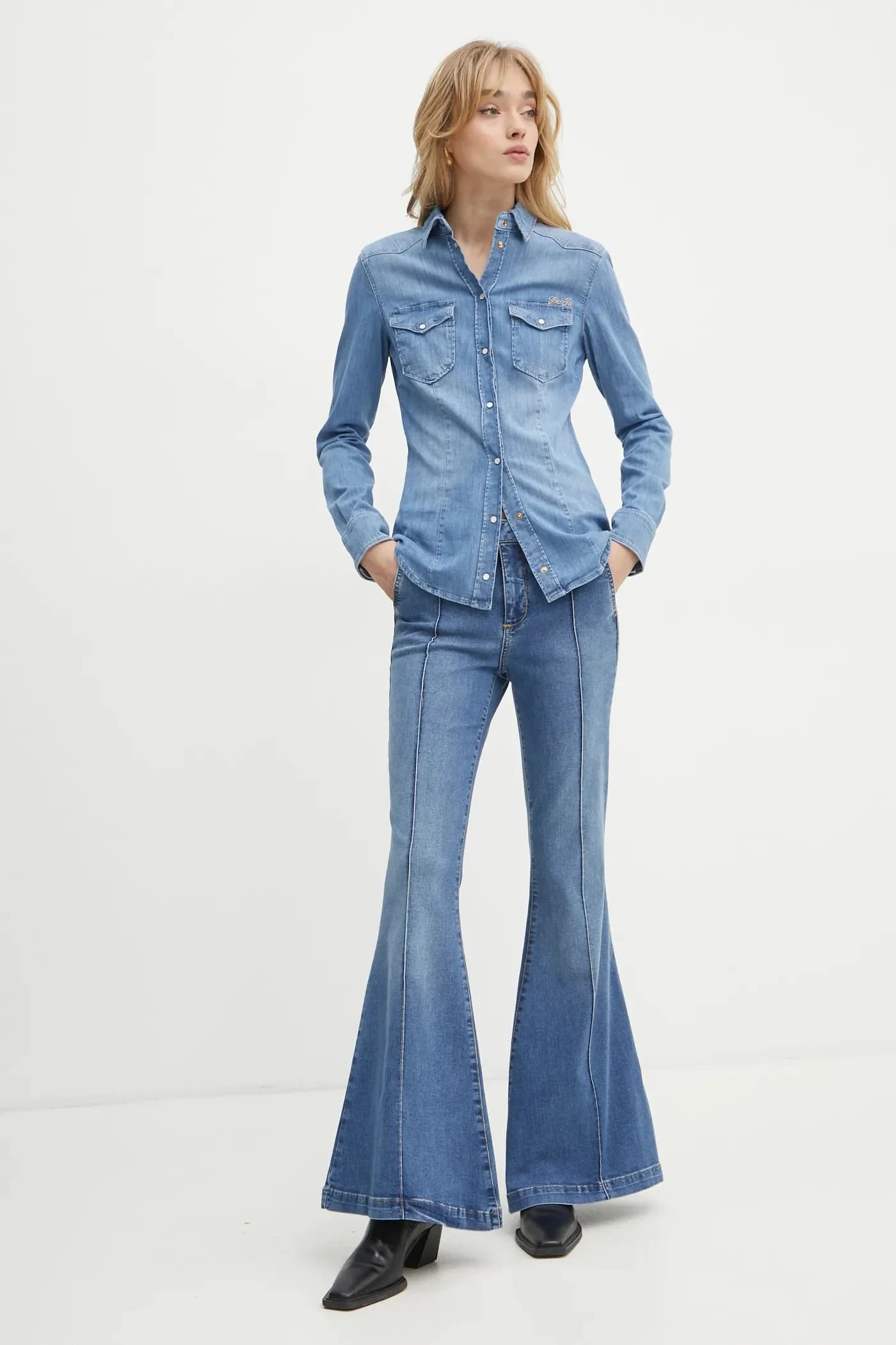 Джинсовая рубашка - фото 2