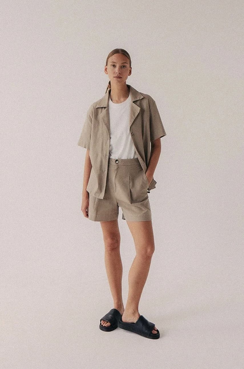 рубашка POCHE из смесового льна - фото 5