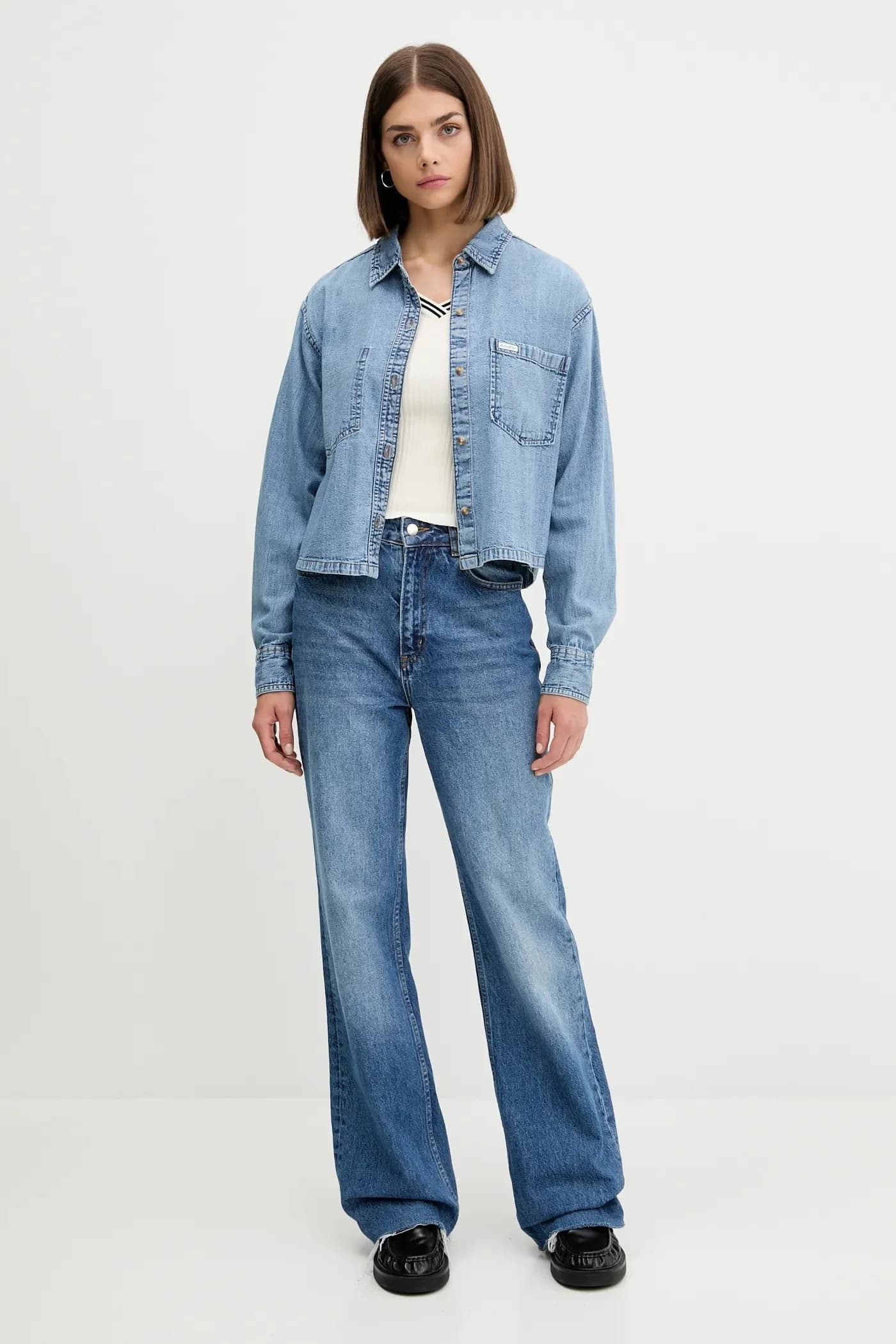 Джинсовая рубашка - фото 2