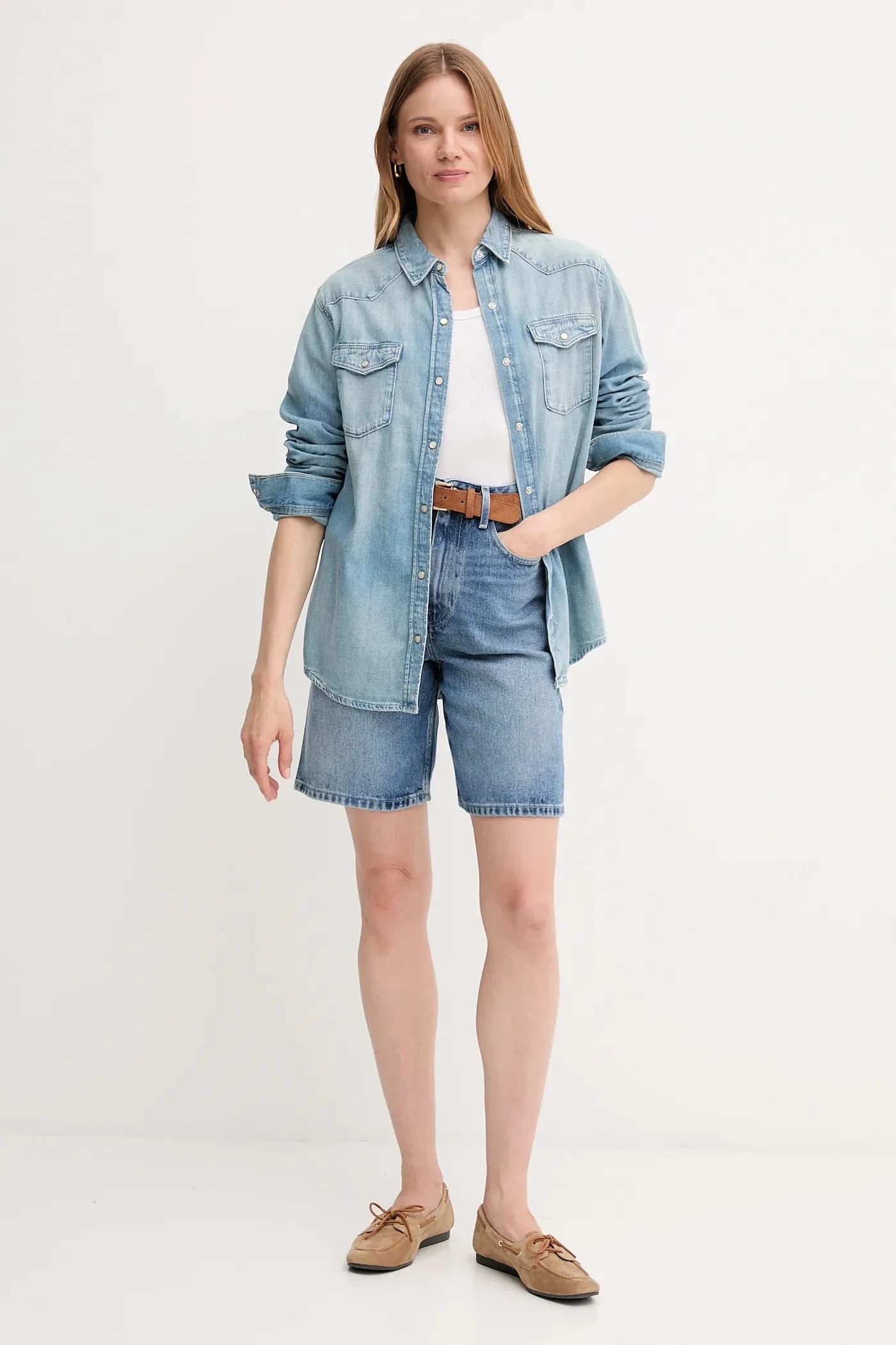 Джинсовая рубашка - фото 2