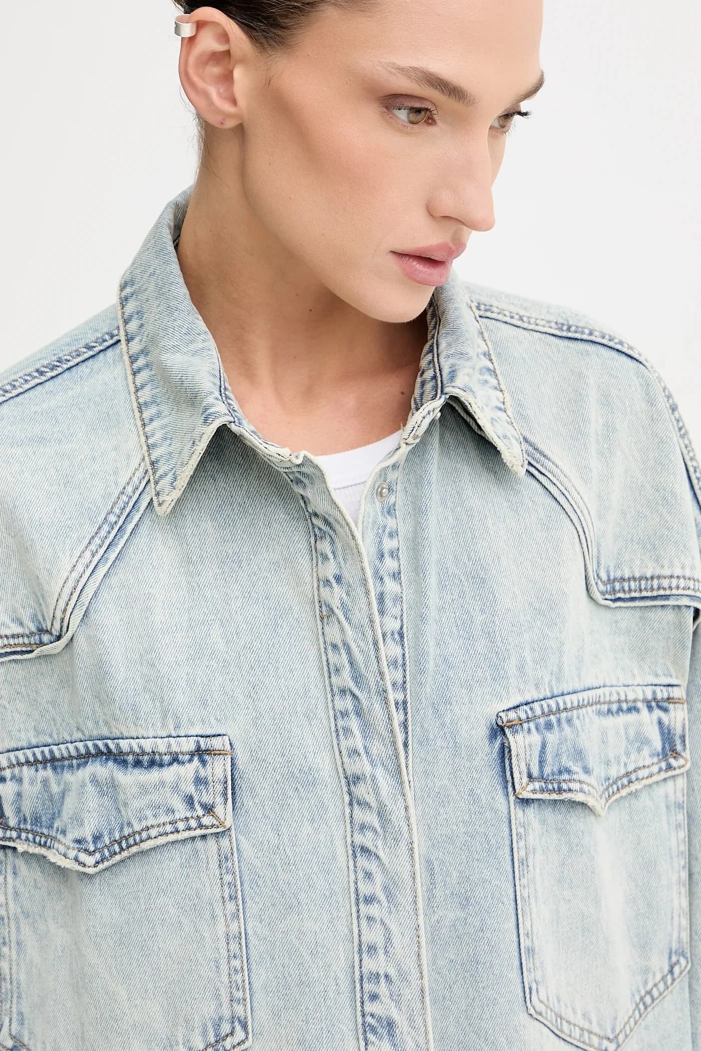 Джинсовая рубашка - фото 4