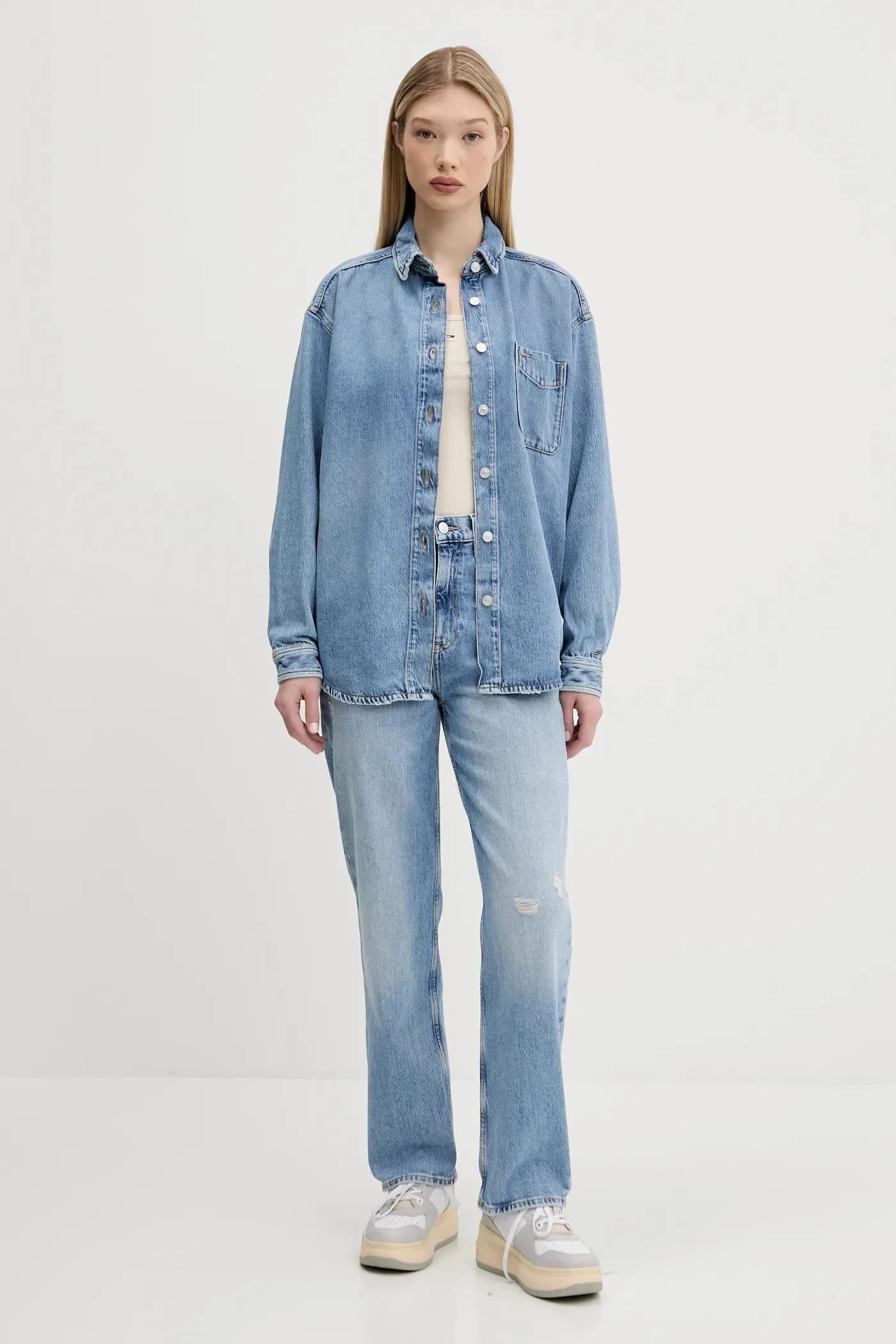 Джинсовая рубашка - фото 2