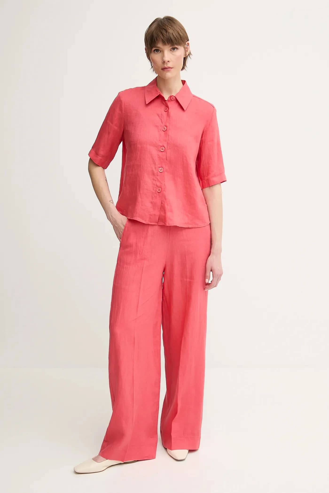 Льняная рубашка - фото 2