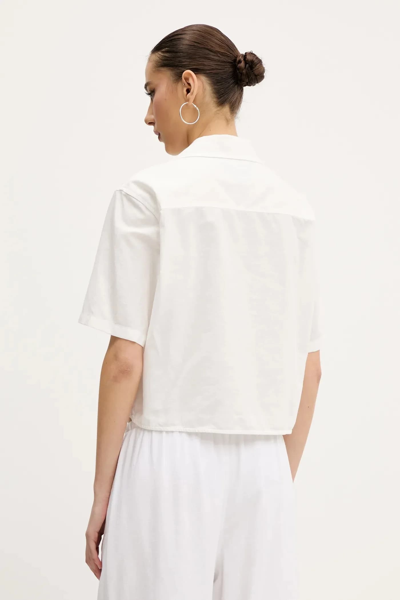 Рубашка из смесового льна - фото 3