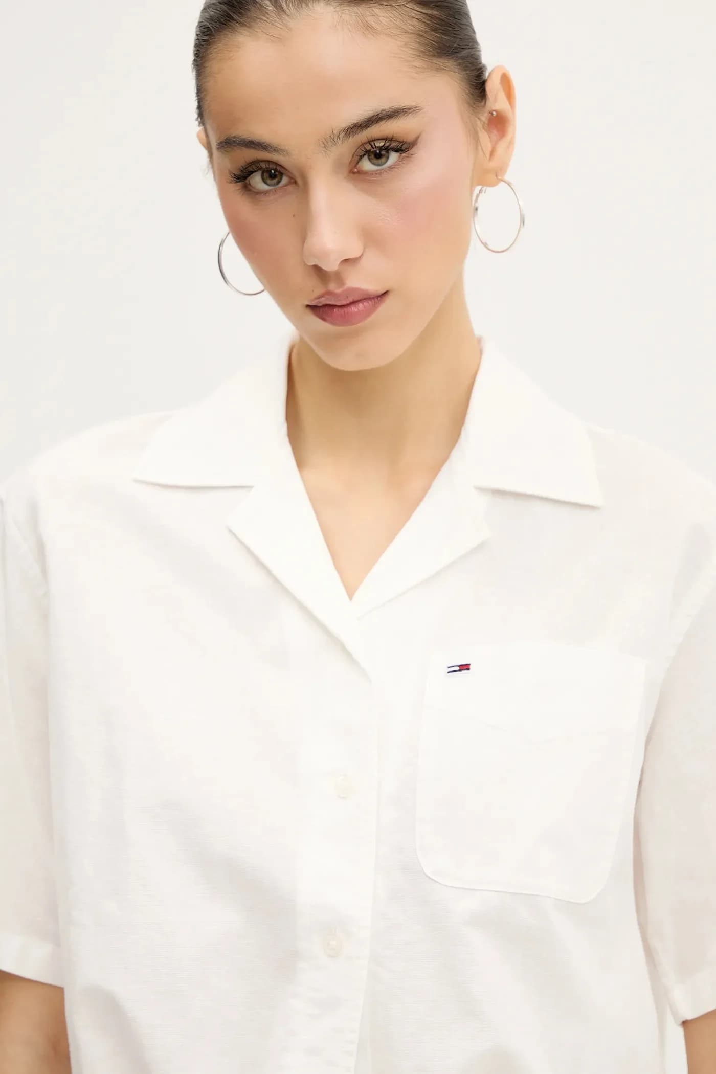 Рубашка из смесового льна - фото 4