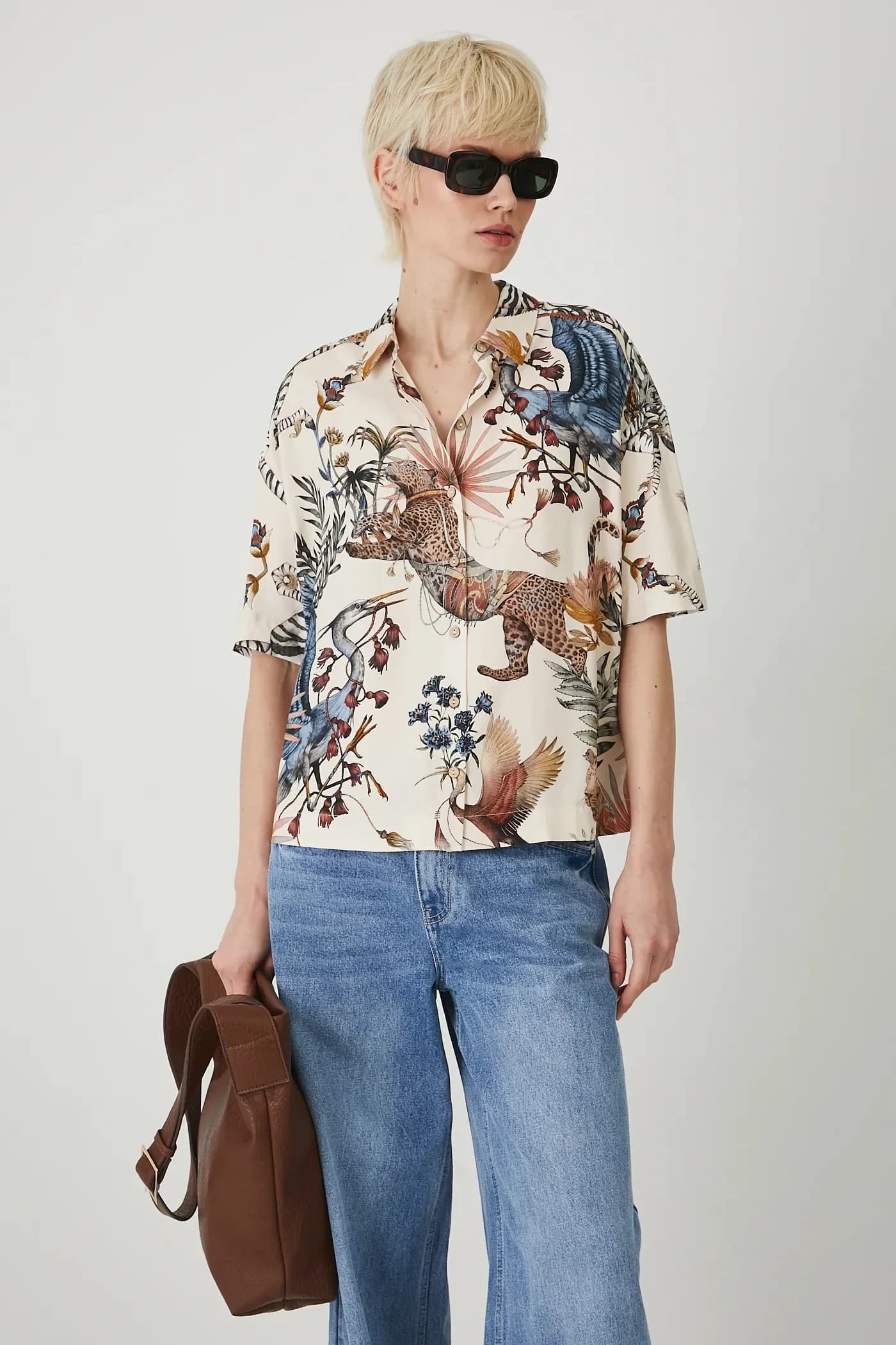 Рубашка из смесового льна - фото 2