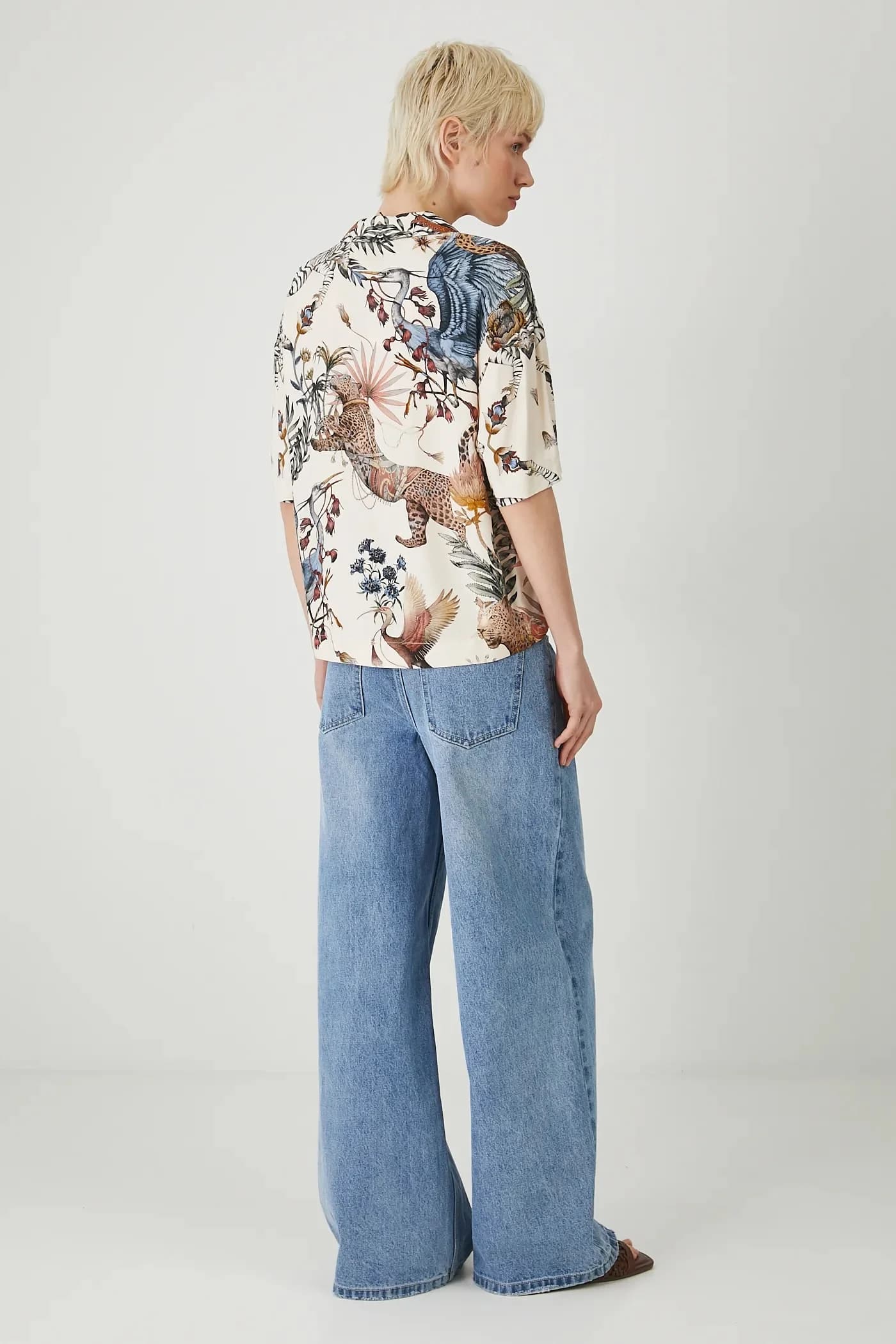 Рубашка из смесового льна - фото 3