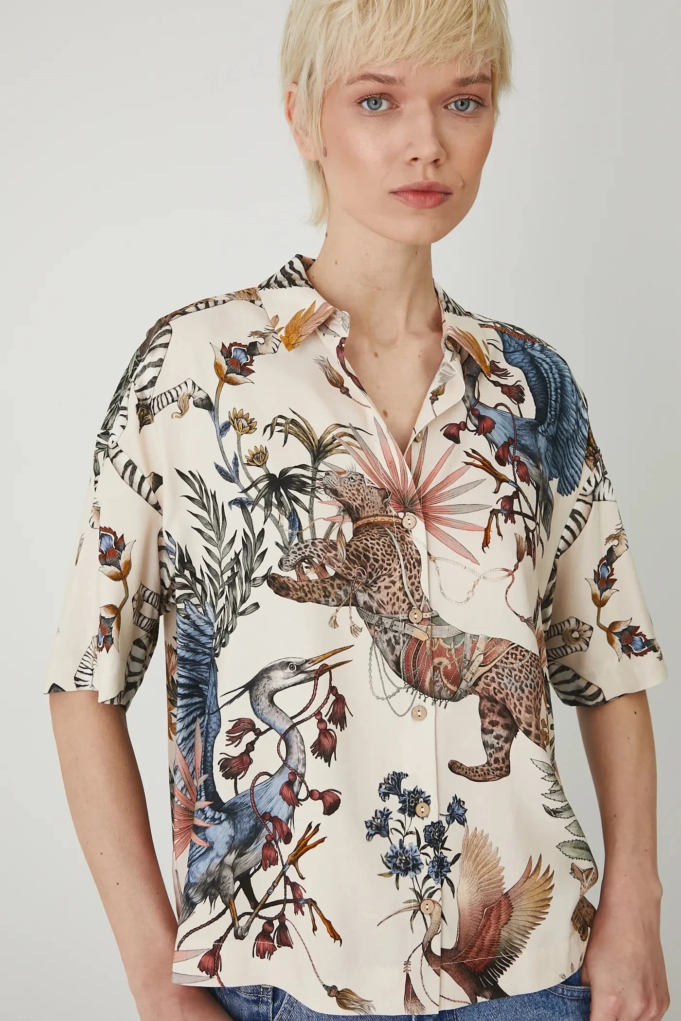 Рубашка из смесового льна - фото 4