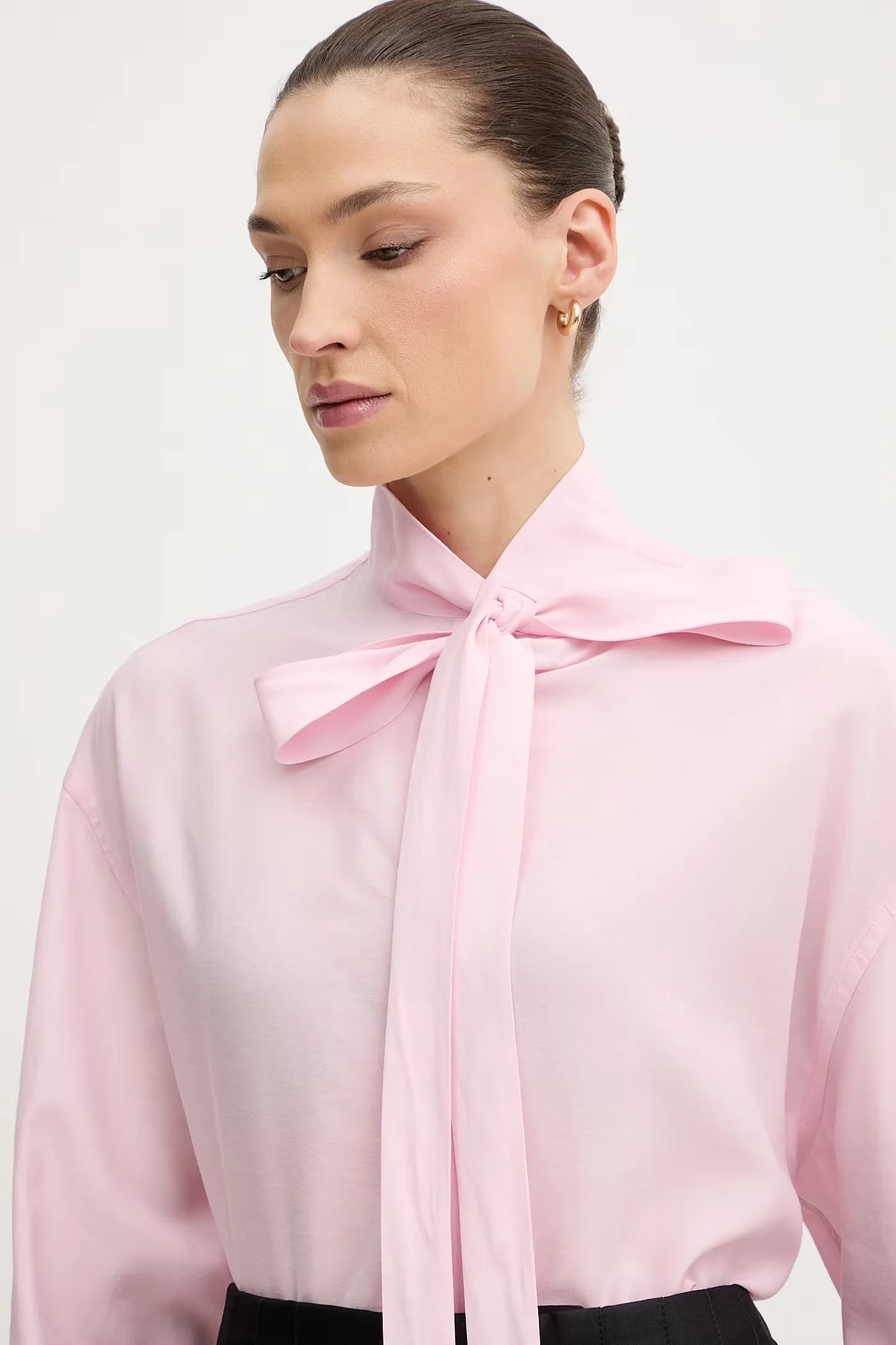 Женская рубашка с оттенком шелка - фото 4