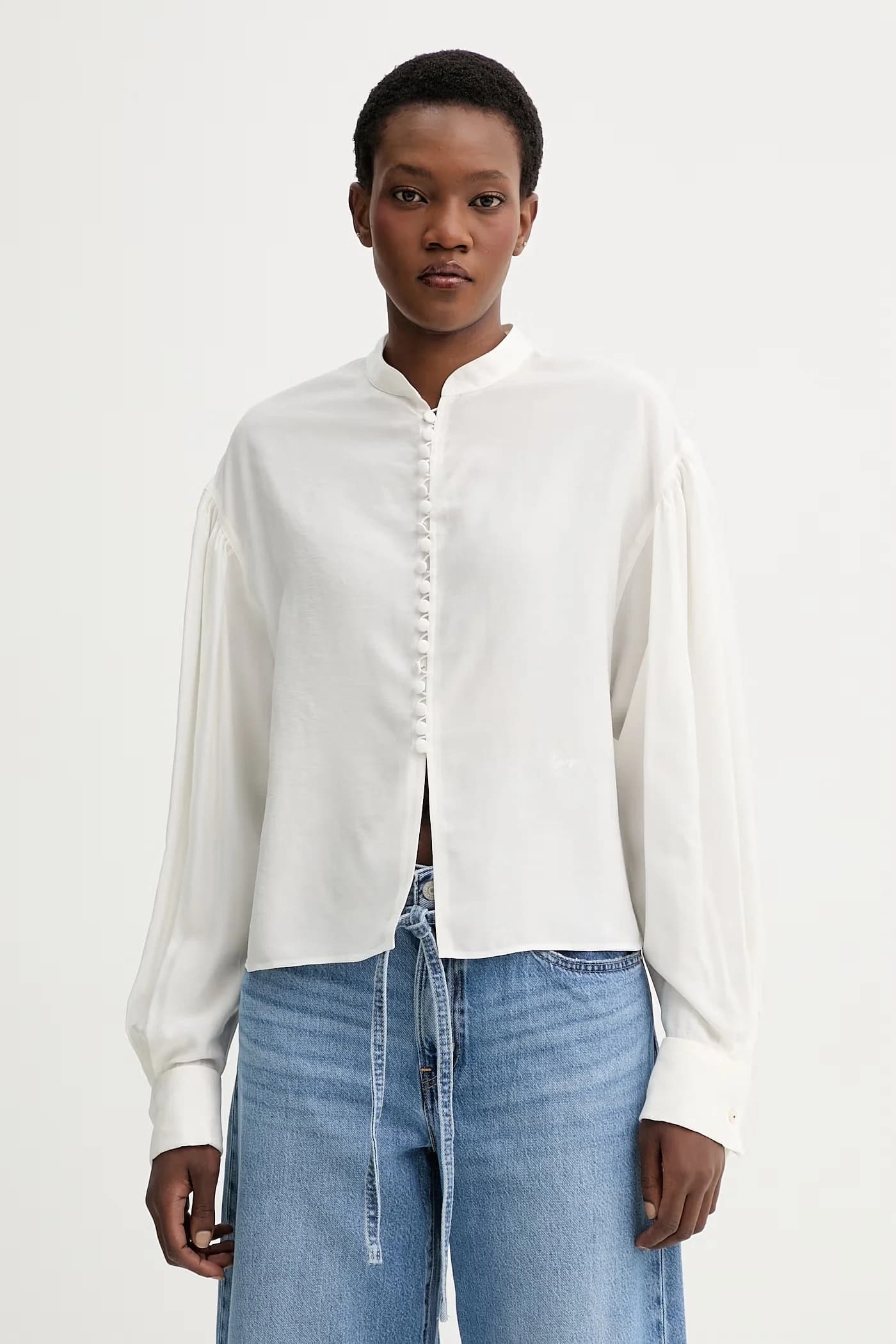 Рубашка из смесового шелка