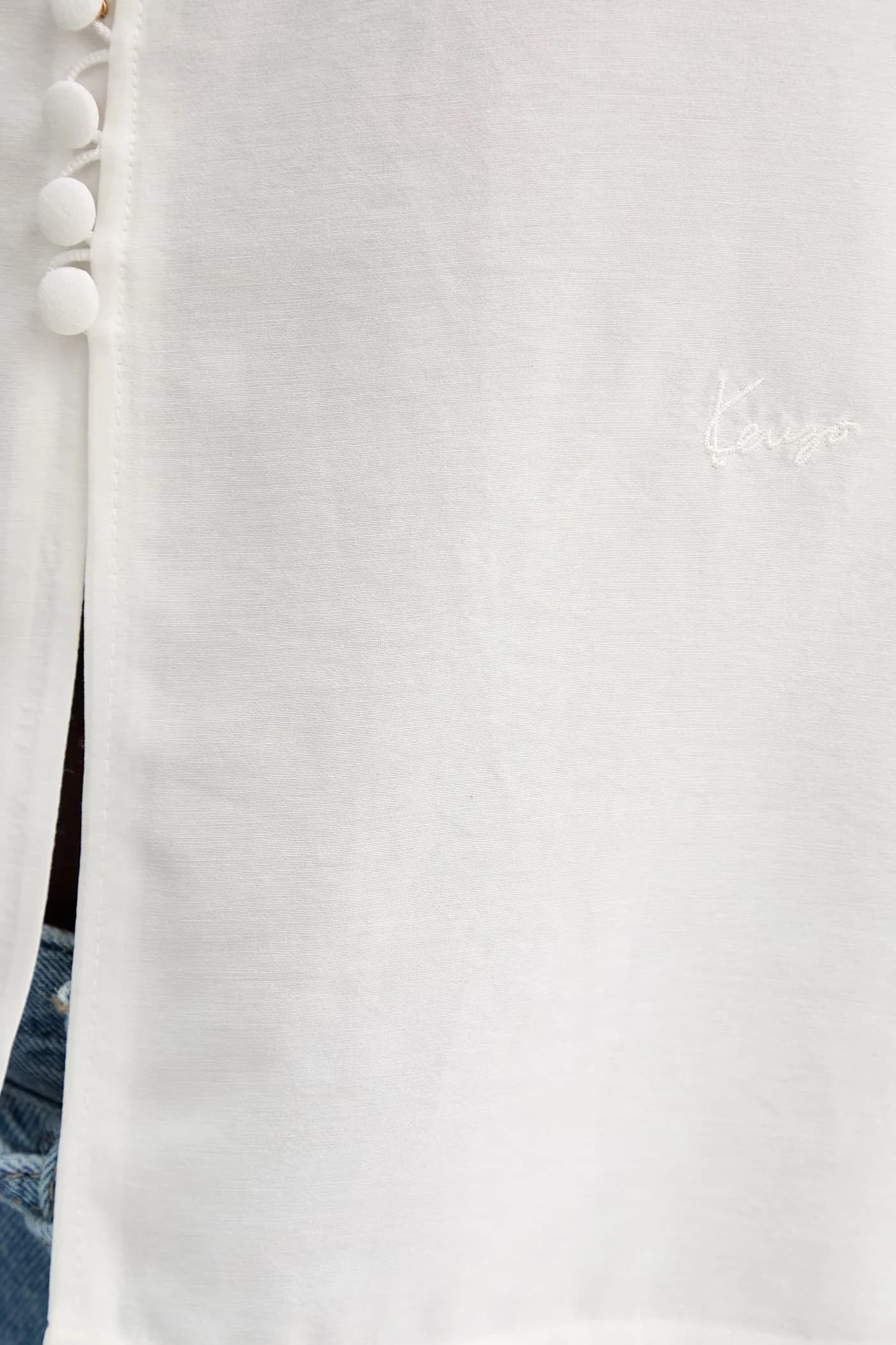 Рубашка из смесового шелка - фото 6