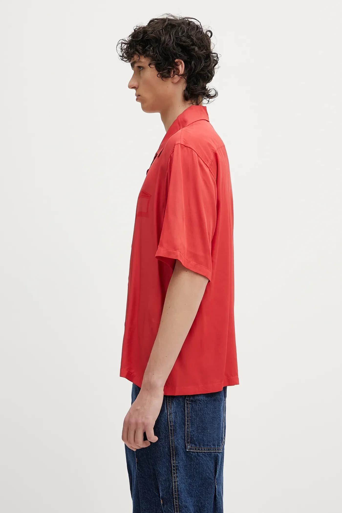 Гавайская рубашка из атласа и вискозы с древней колонной - фото 3