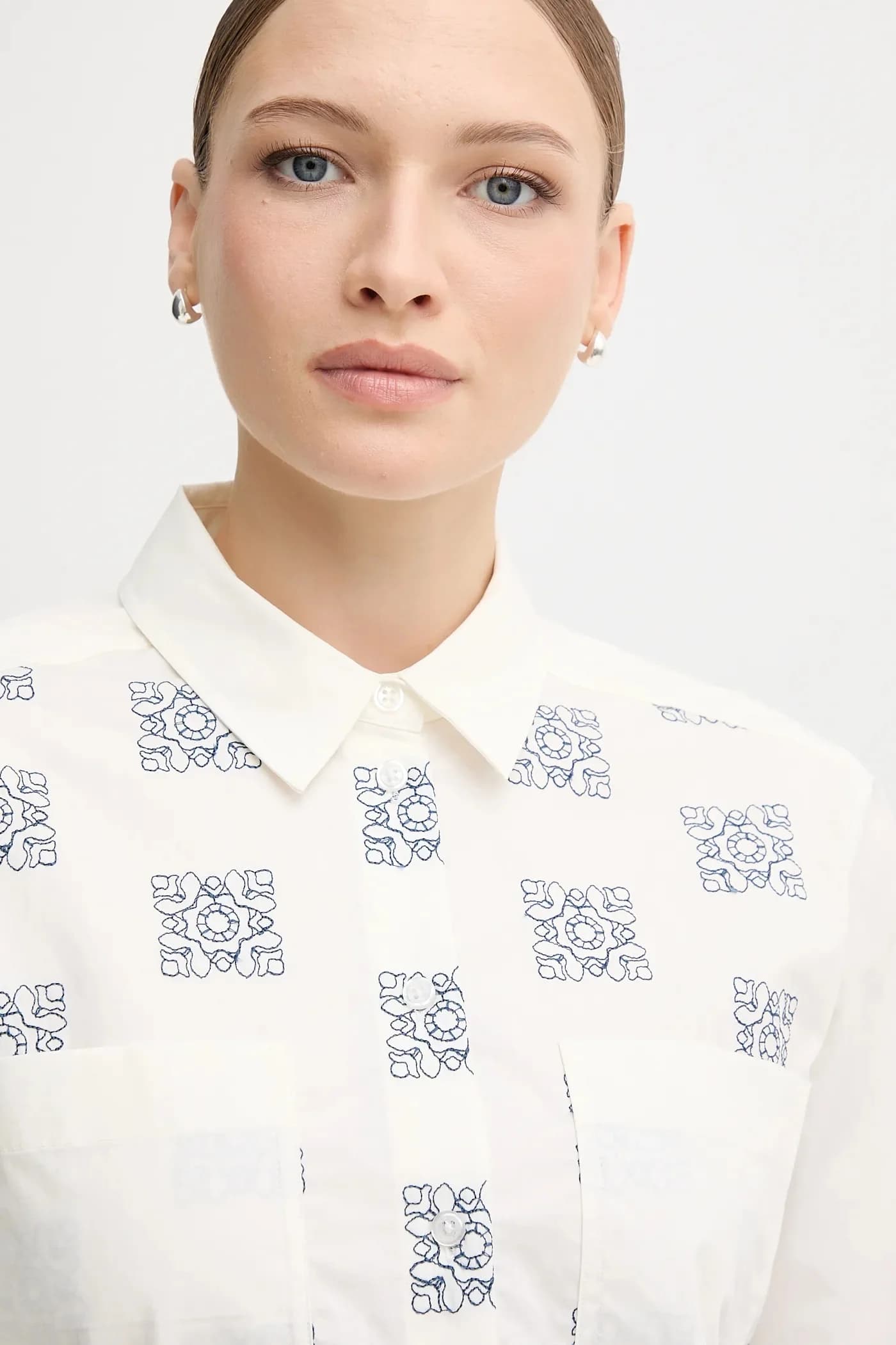 рубашка из хлопка WEINA - фото 4