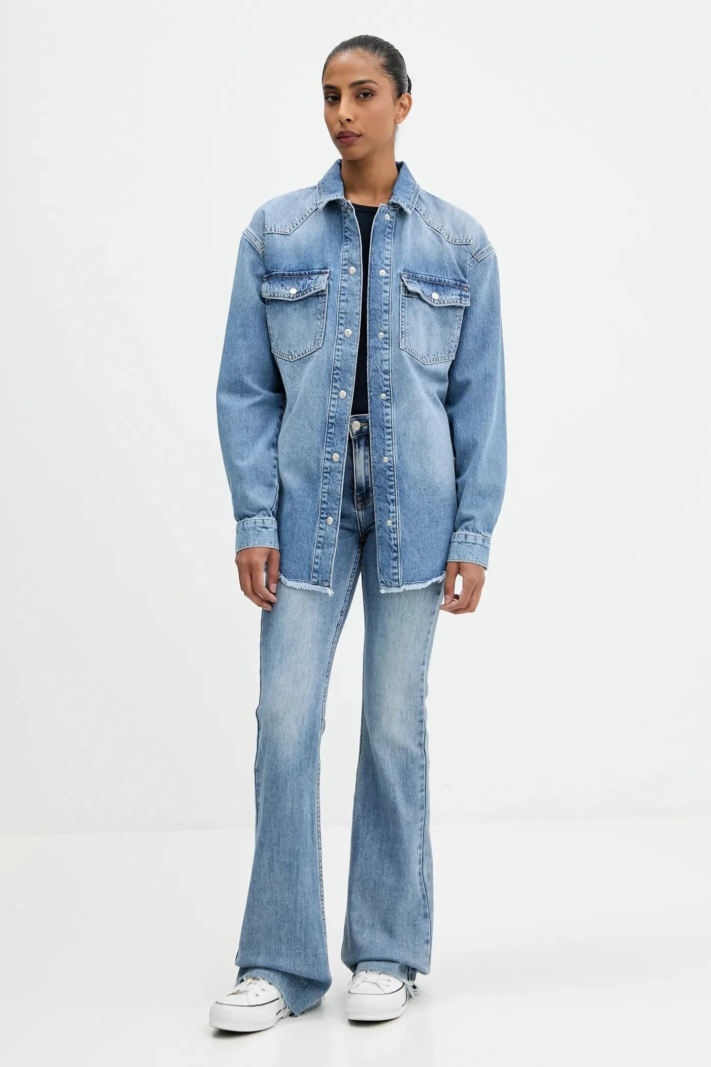 Джинсовая рубашка - фото 2