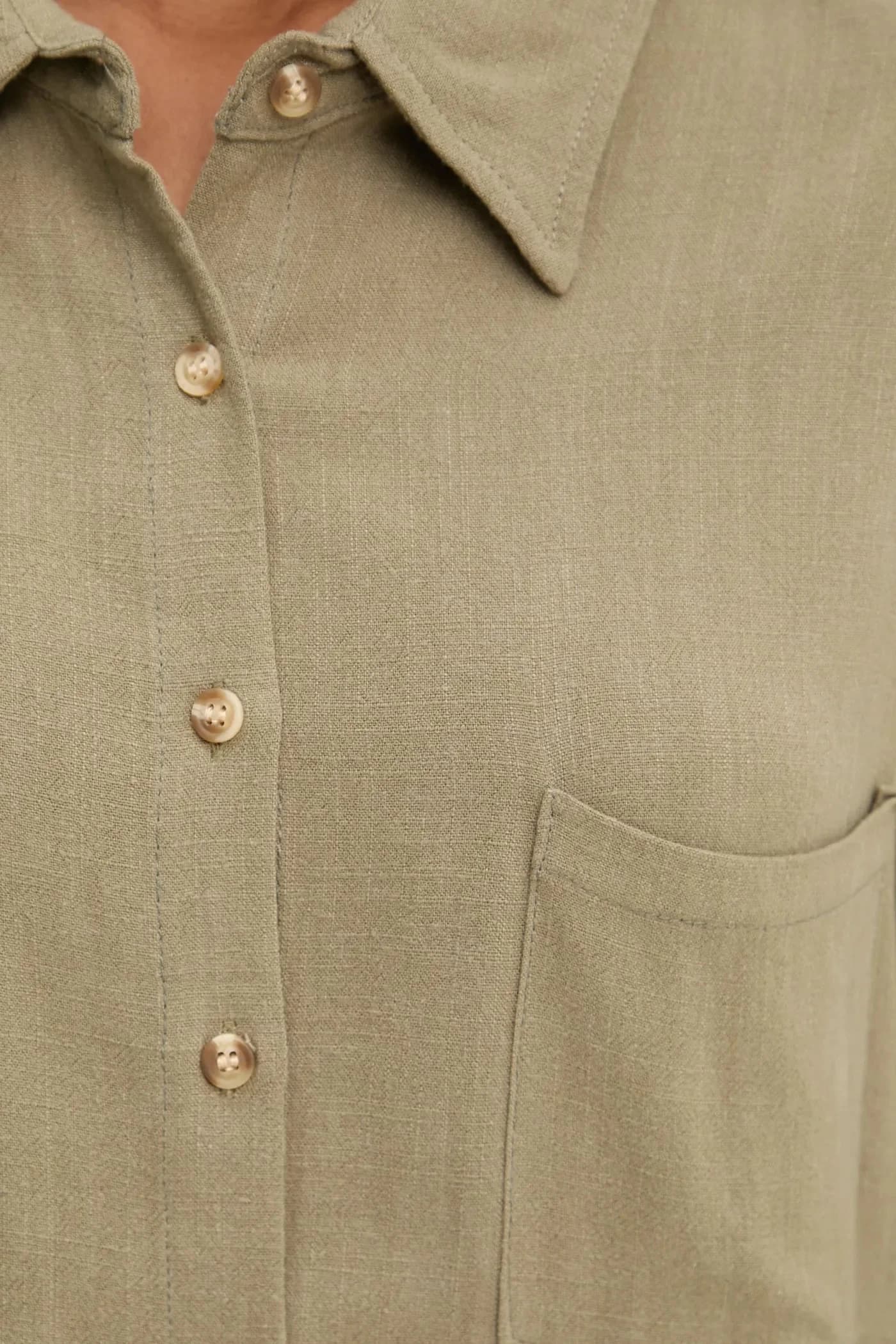 Льняная рубашка - фото 5