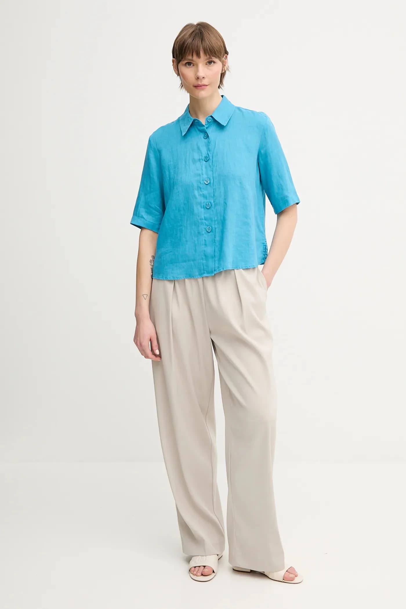 Льняная рубашка - фото 2