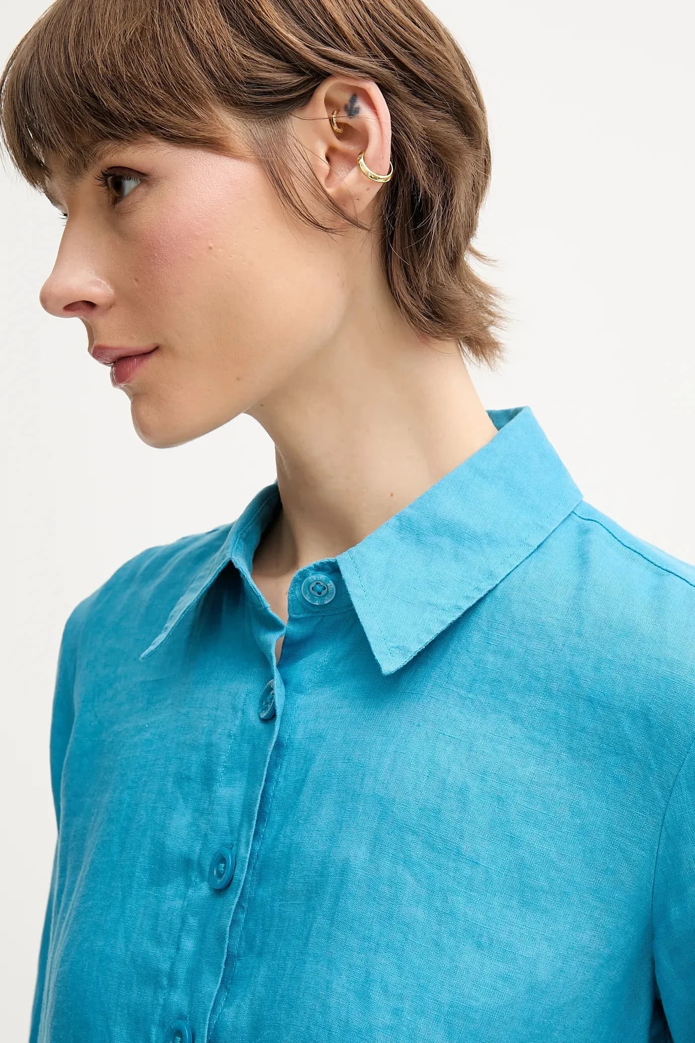 Льняная рубашка - фото 4