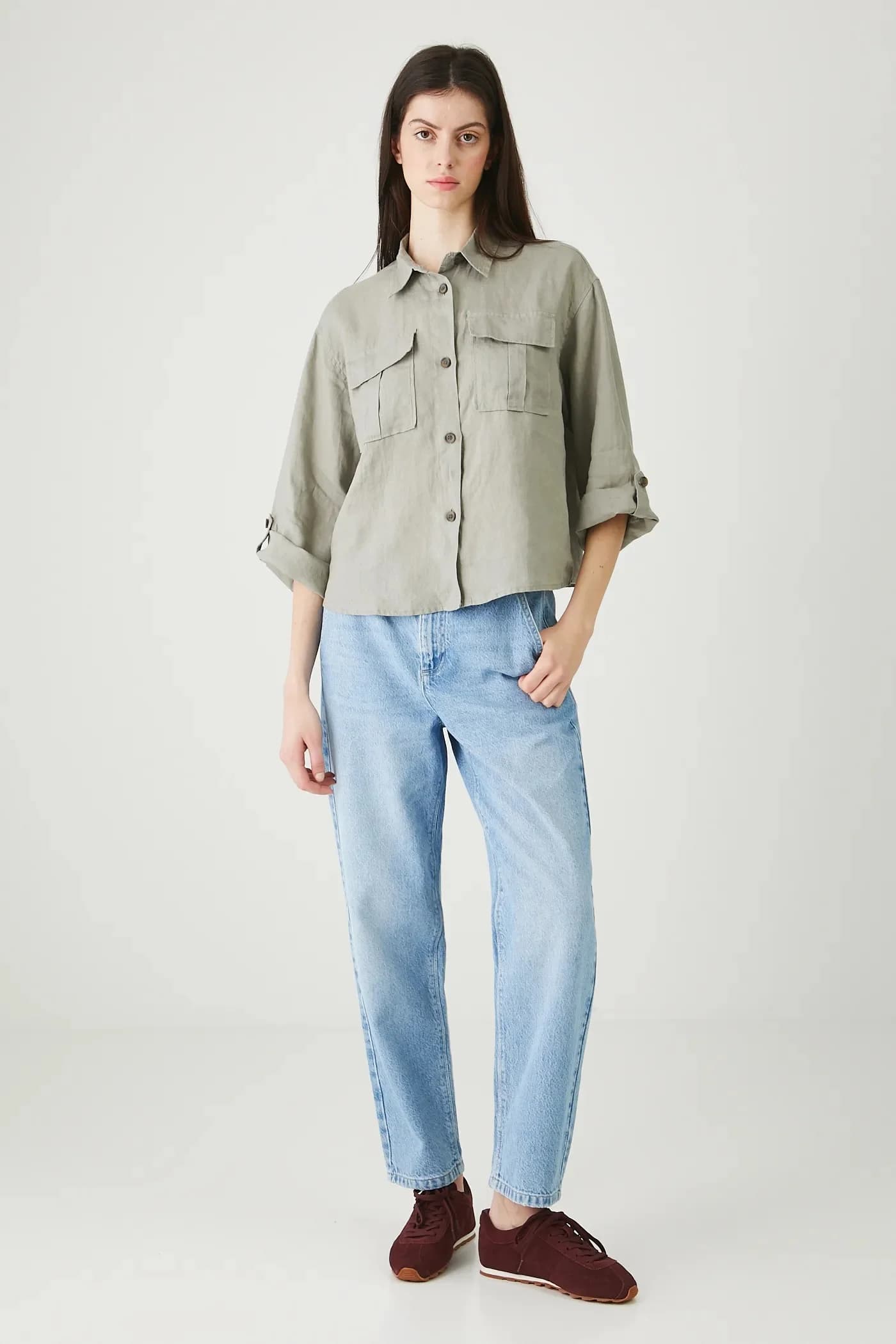 Льняная рубашка - фото 2