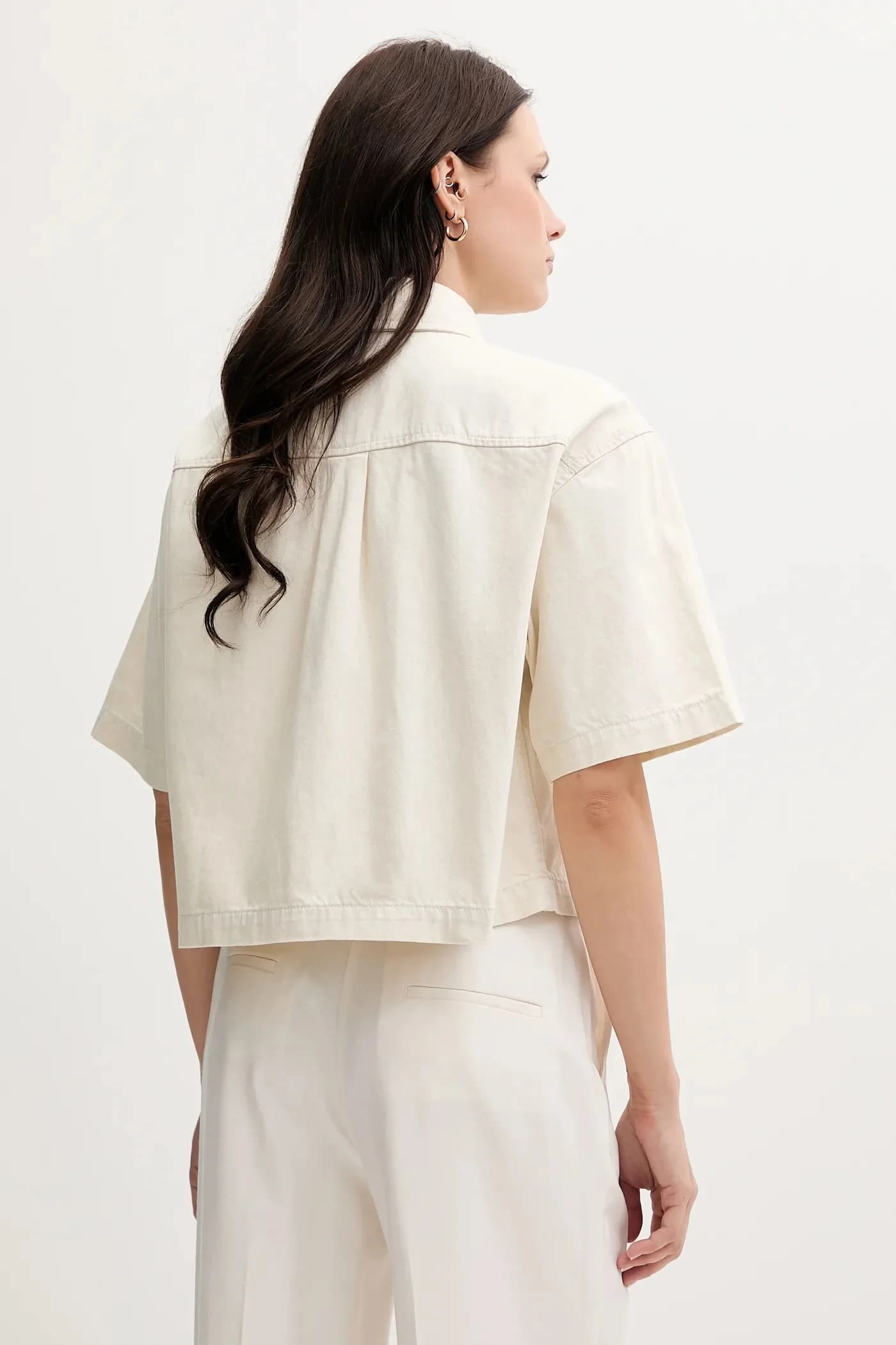 Рубашка из смесового льна - фото 3