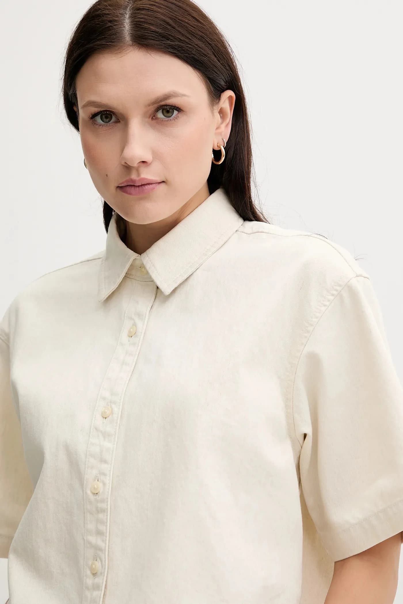 Рубашка из смесового льна - фото 4