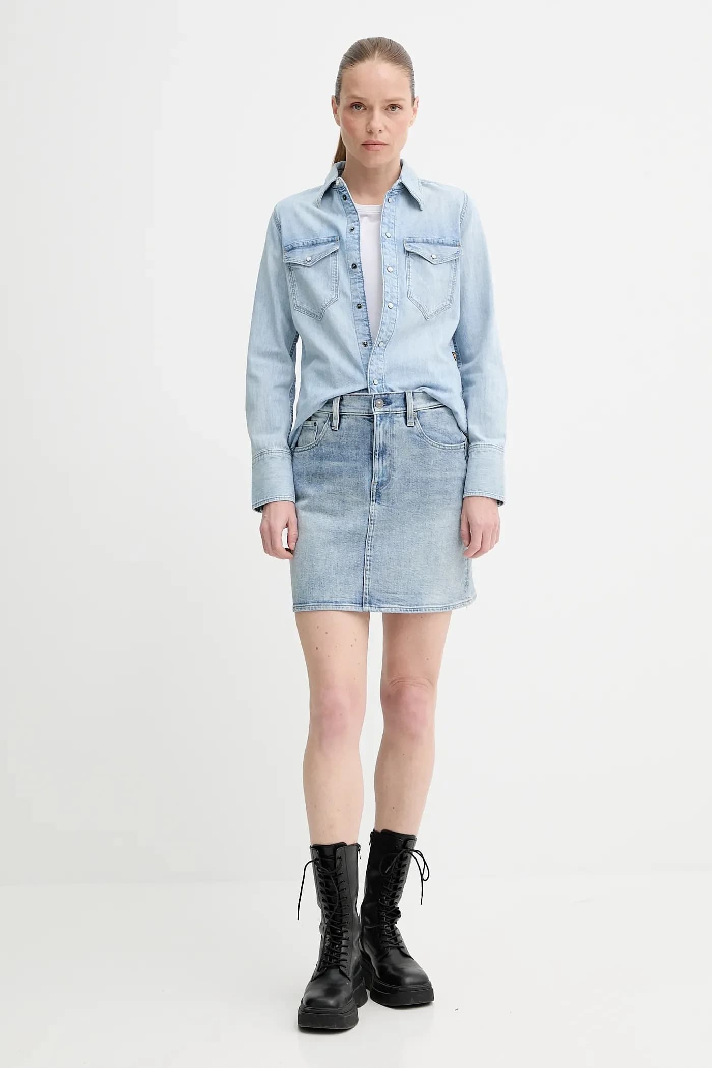 Джинсовая рубашка - фото 2