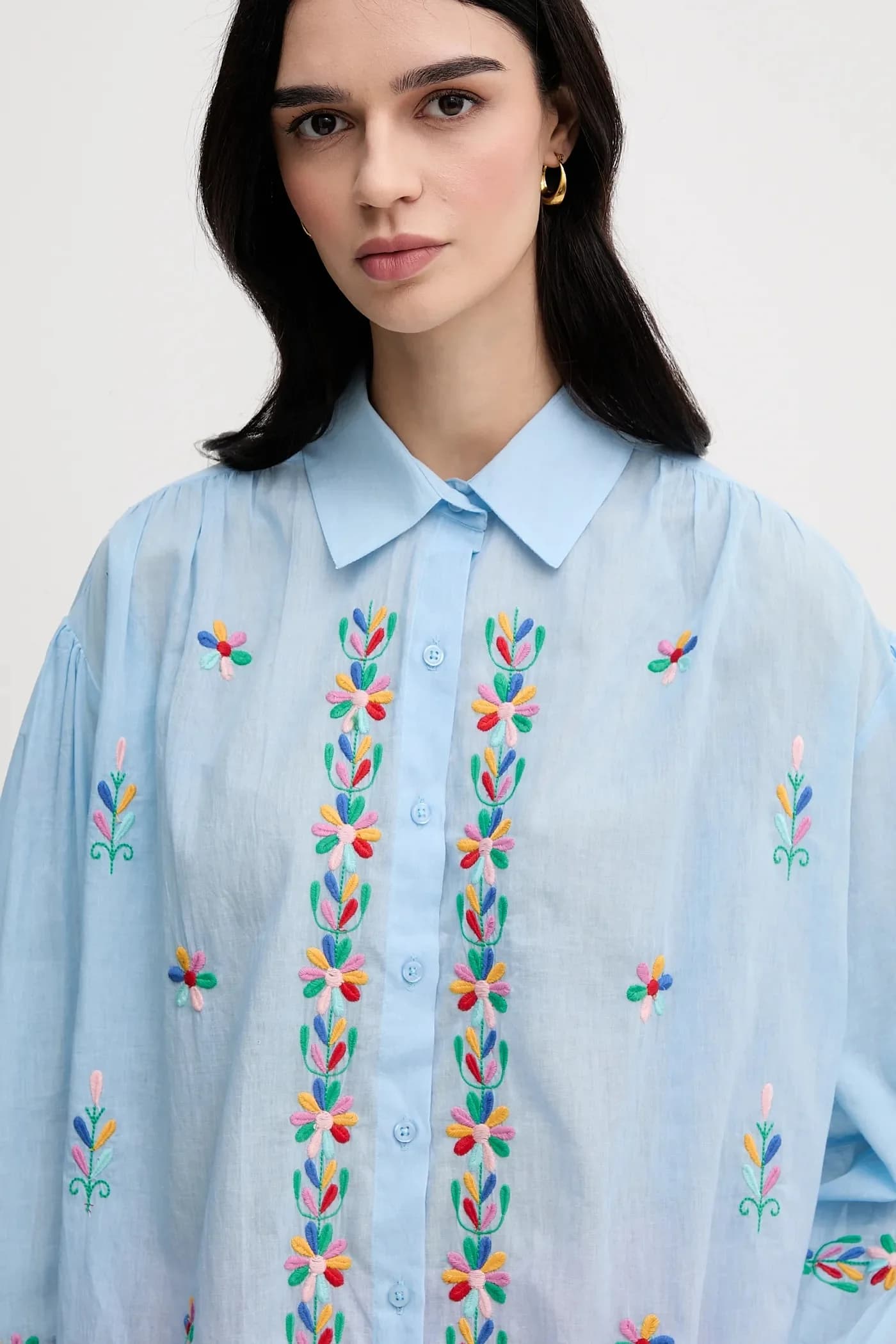 рубашка CHEN из хлопка - фото 4