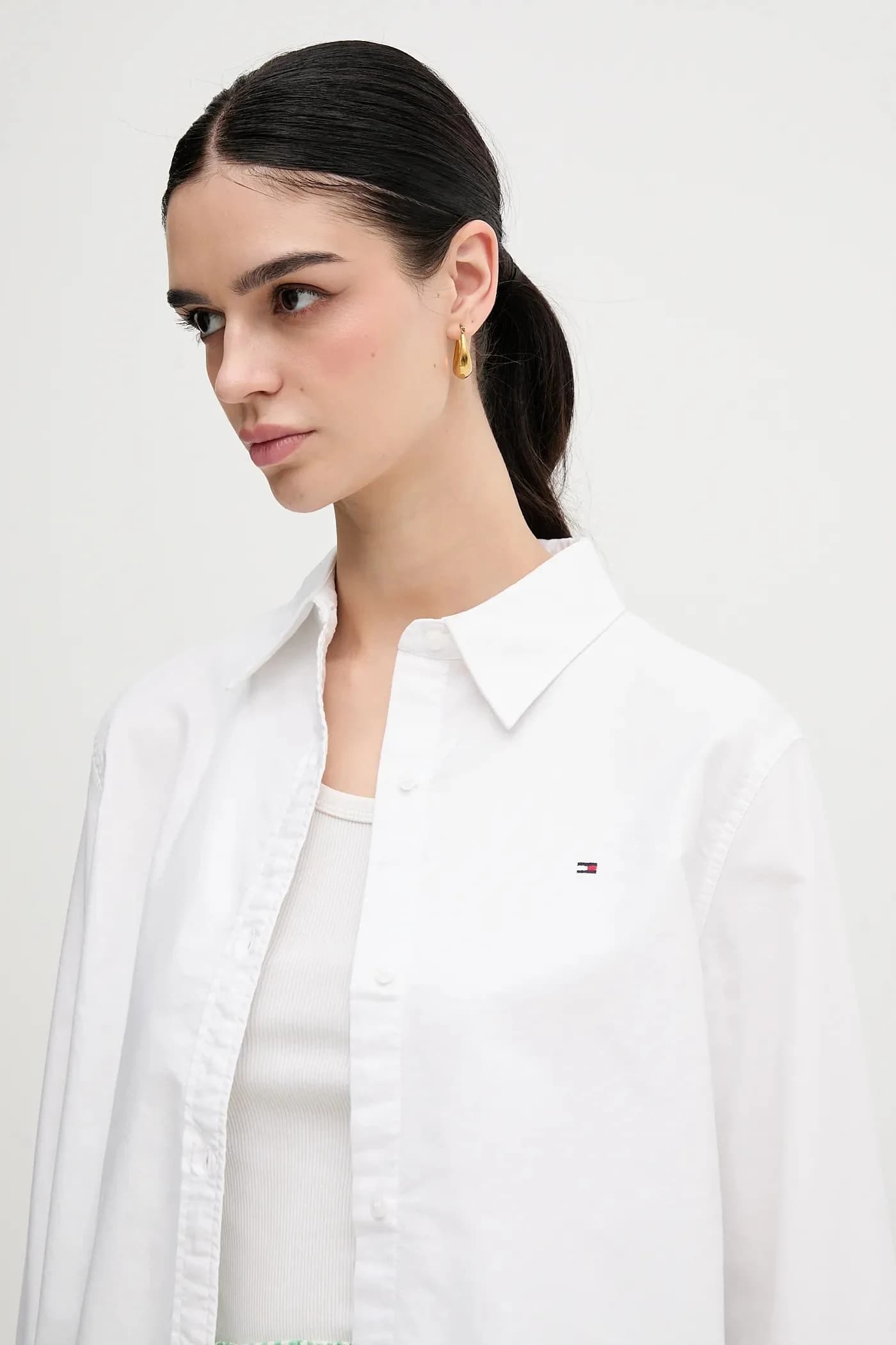 Хлопковая рубашка Tommy Hilfiger - фото 4