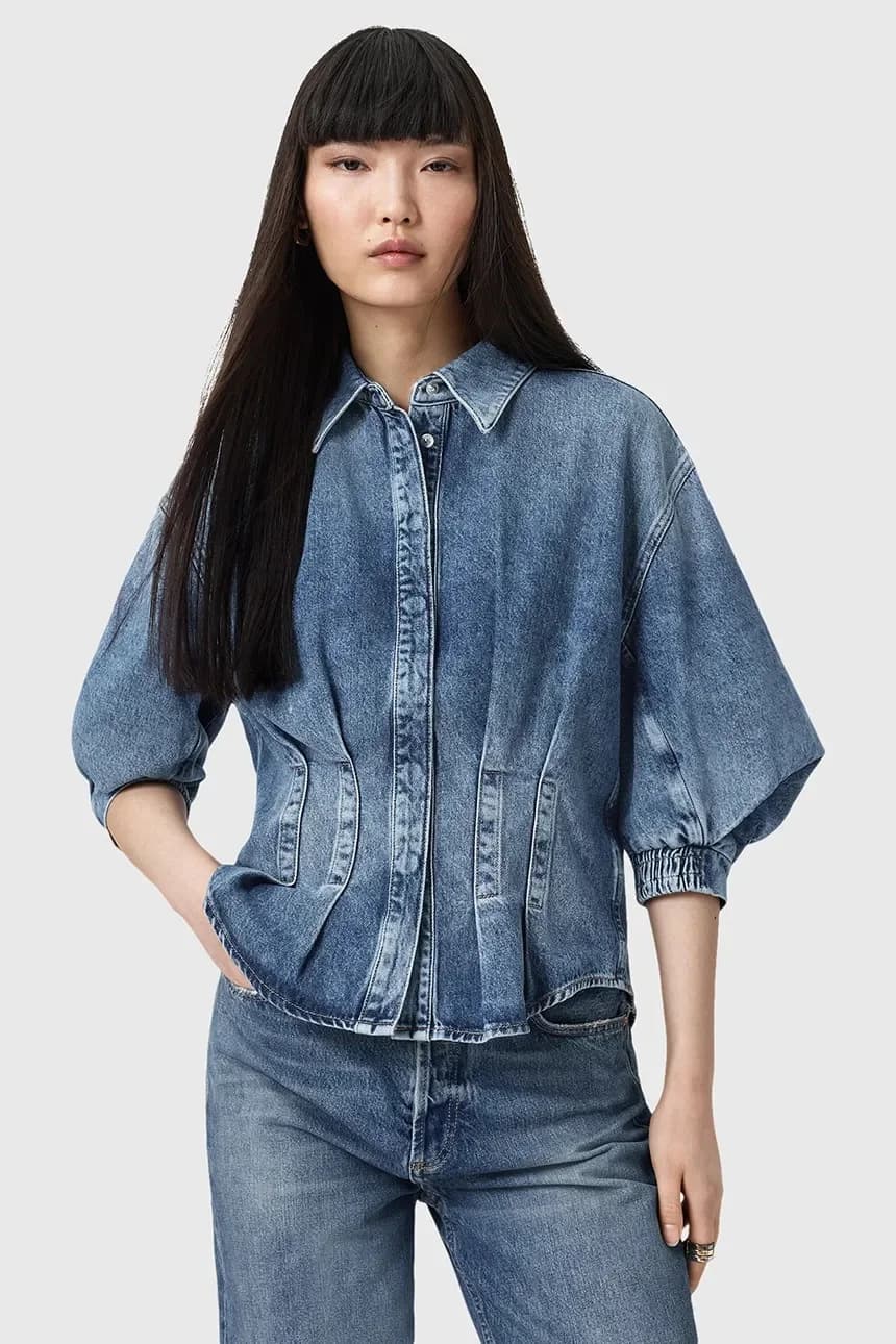 AllSaints koszula jeansowa NANCY