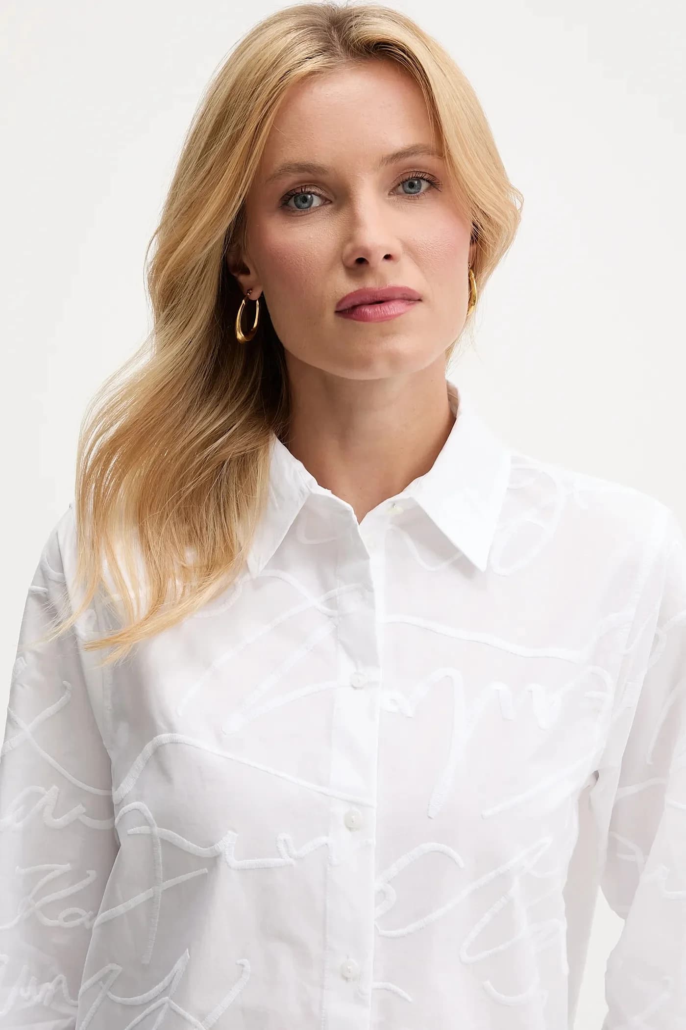 Хлопковая рубашка Карла Лагерфельда - фото 4