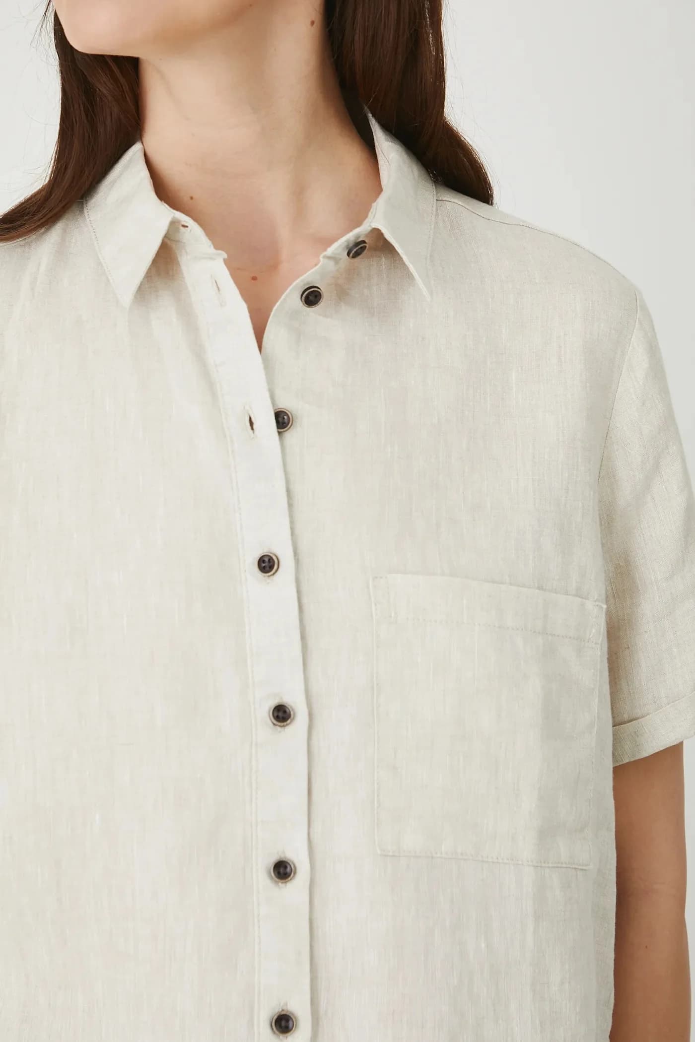 Льняная рубашка - фото 5