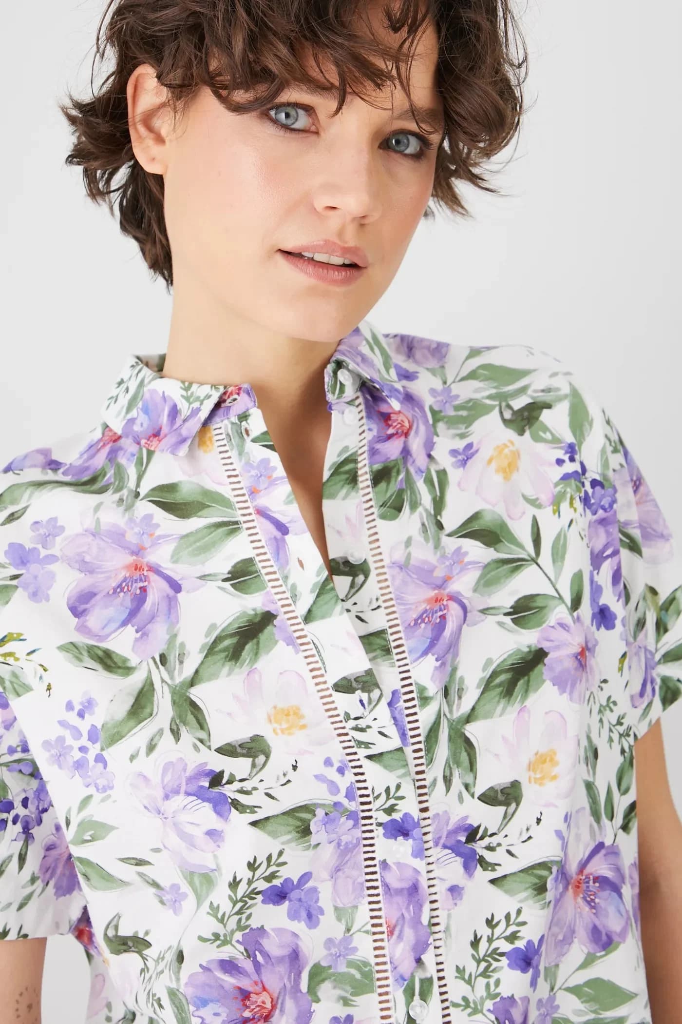 Рубашка из смесового льна - фото 4