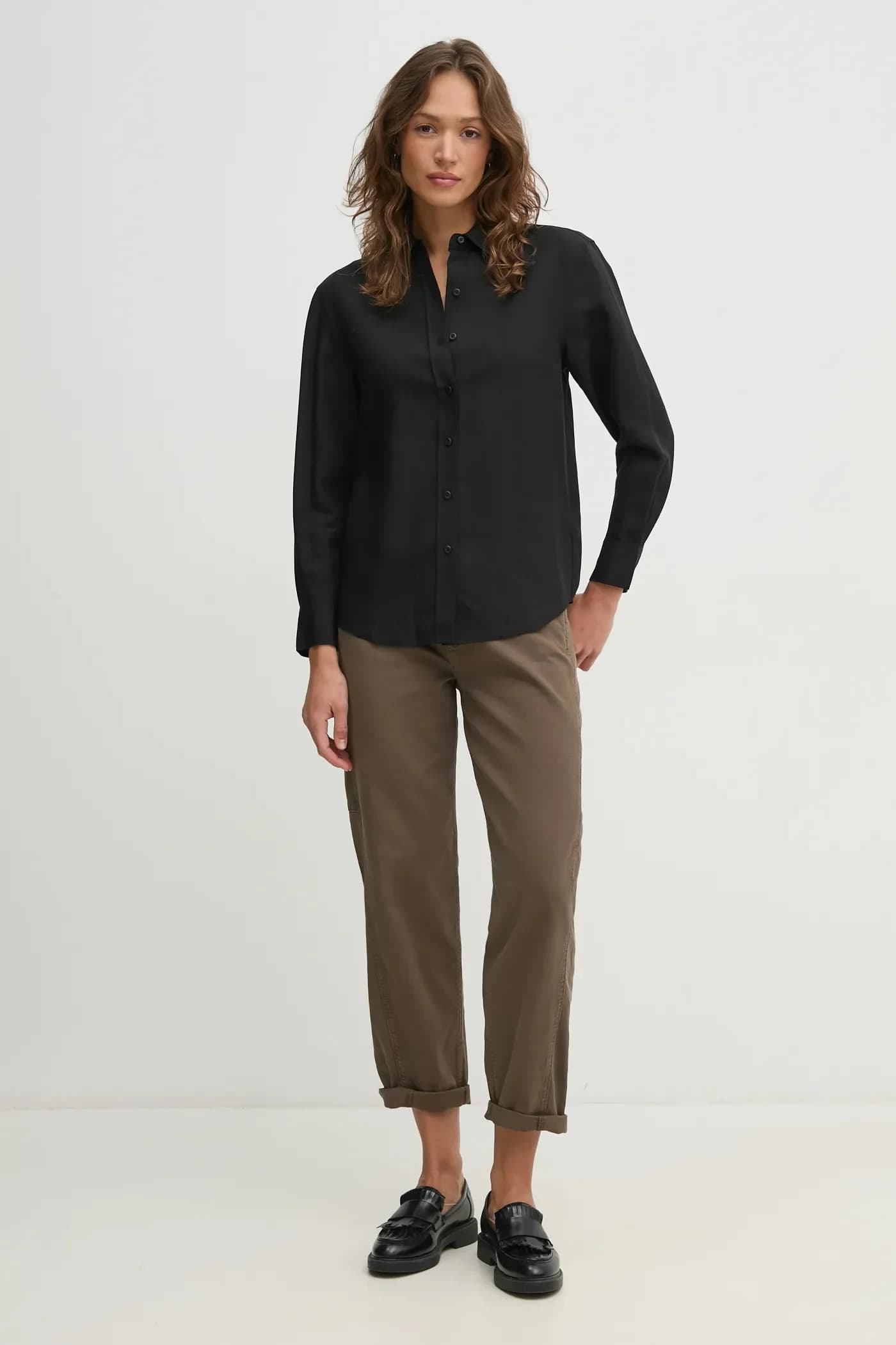 Рубашка из смесового льна - фото 2