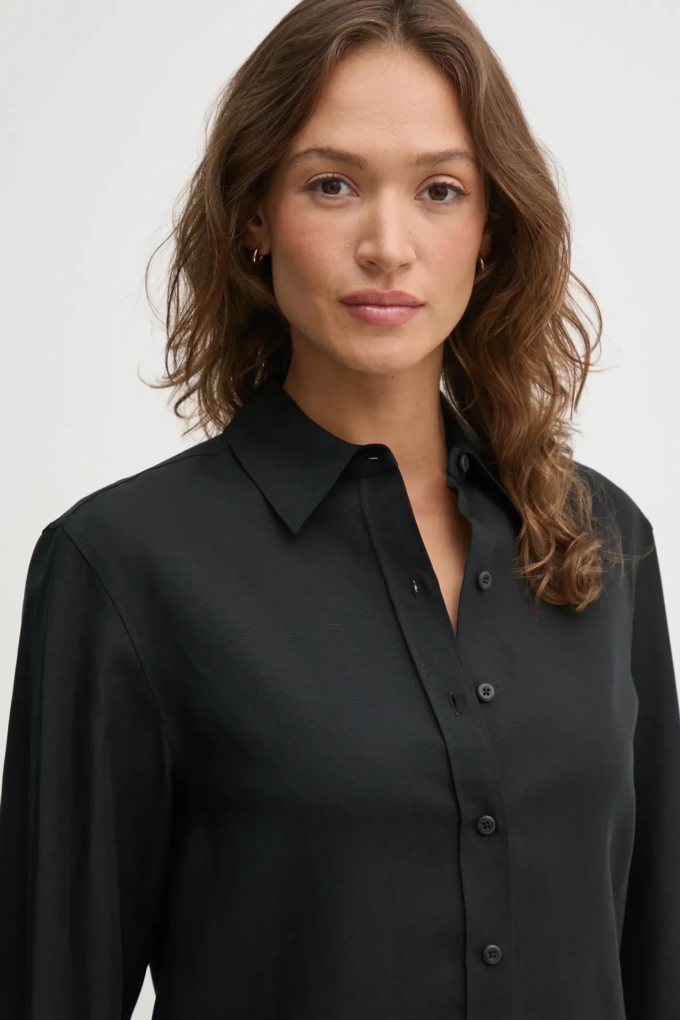 Рубашка из смесового льна - фото 4