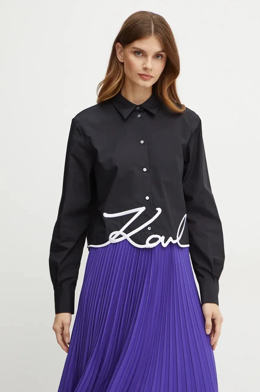 Хлопковая рубашка Карла Лагерфельда